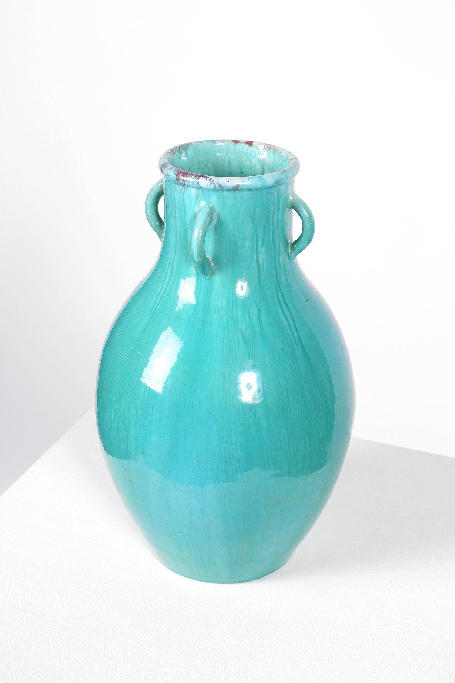 Art Deco Turquoise Vase by Atelier Primavera