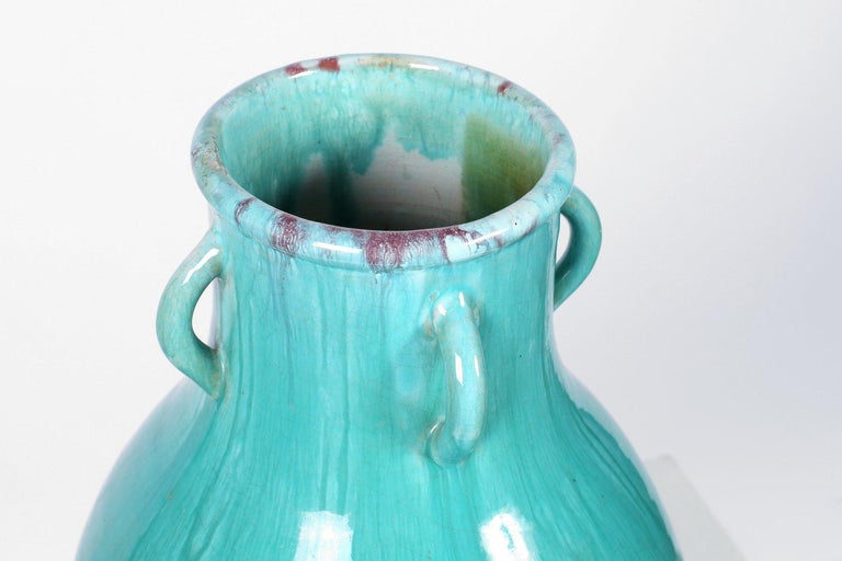 Turquoise Vase by Atelier Primavera For Sale at 1stDibs
