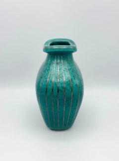 Turquoise Vase by Wilhelm Kåge