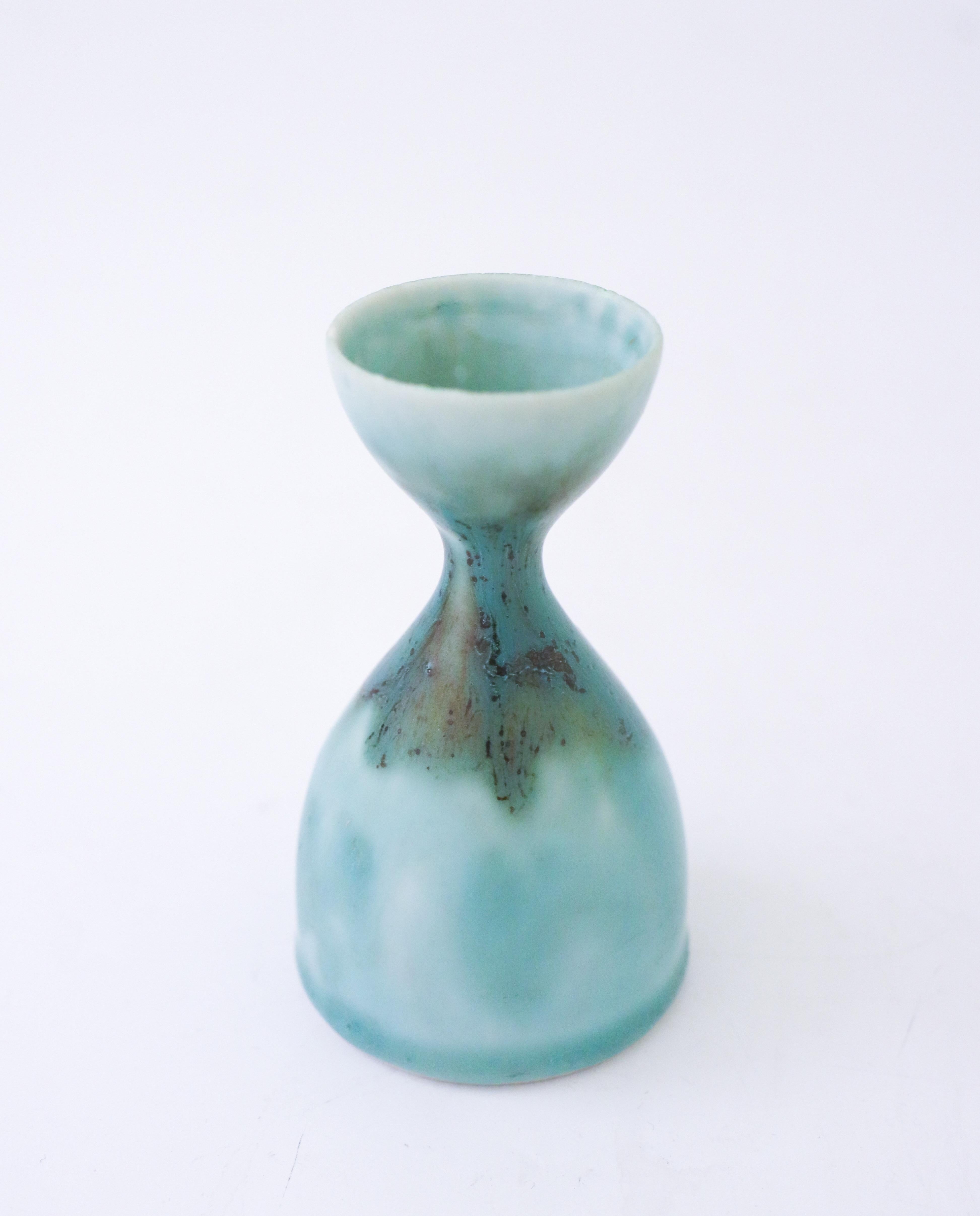 Scandinavian Modern Turquoise Vase, Carl-Harry Stålhane, Rörstrand 1950s