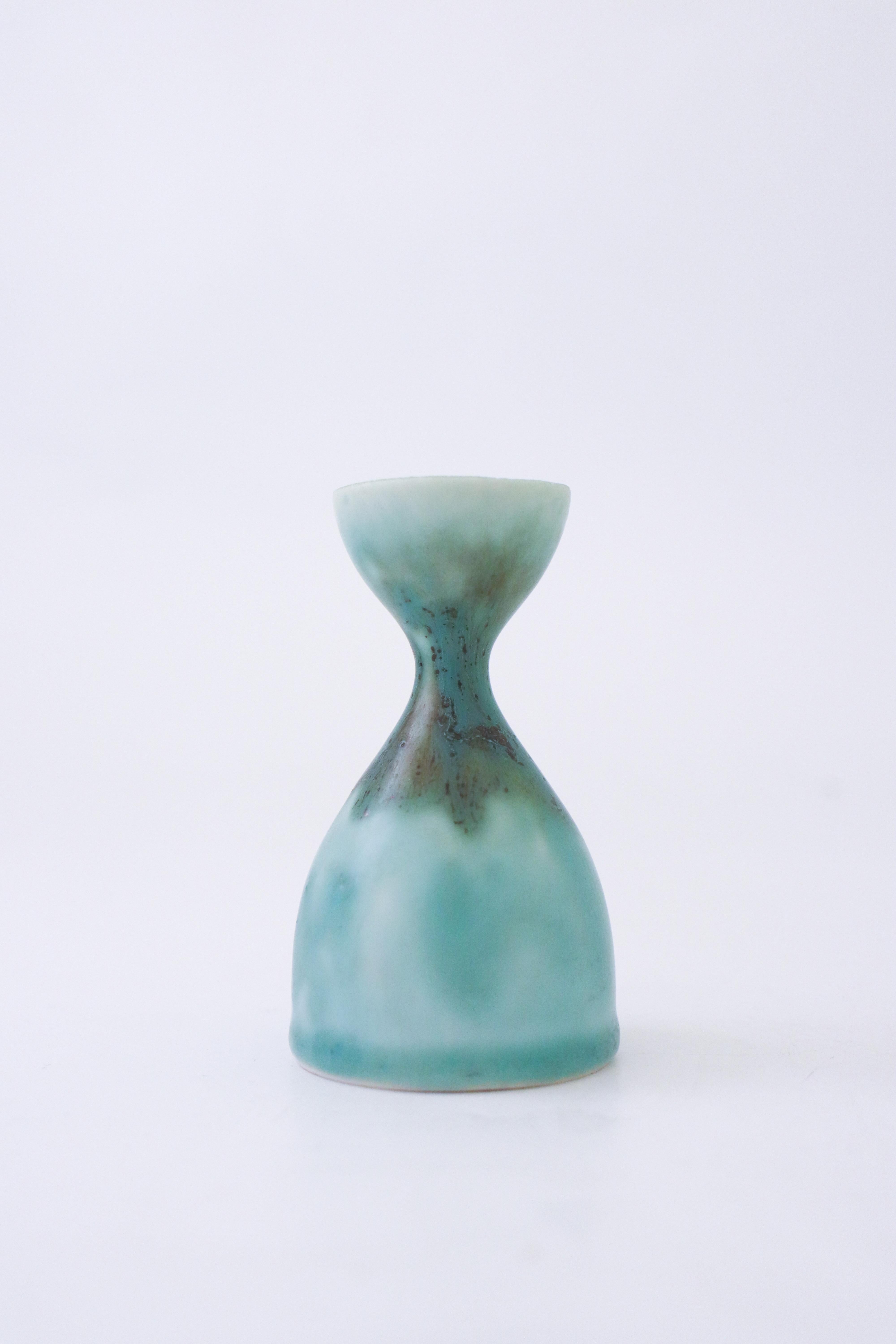 Suédois Vase turquoise, Carl-Harry Stlhane, Rrstrand, années 1950