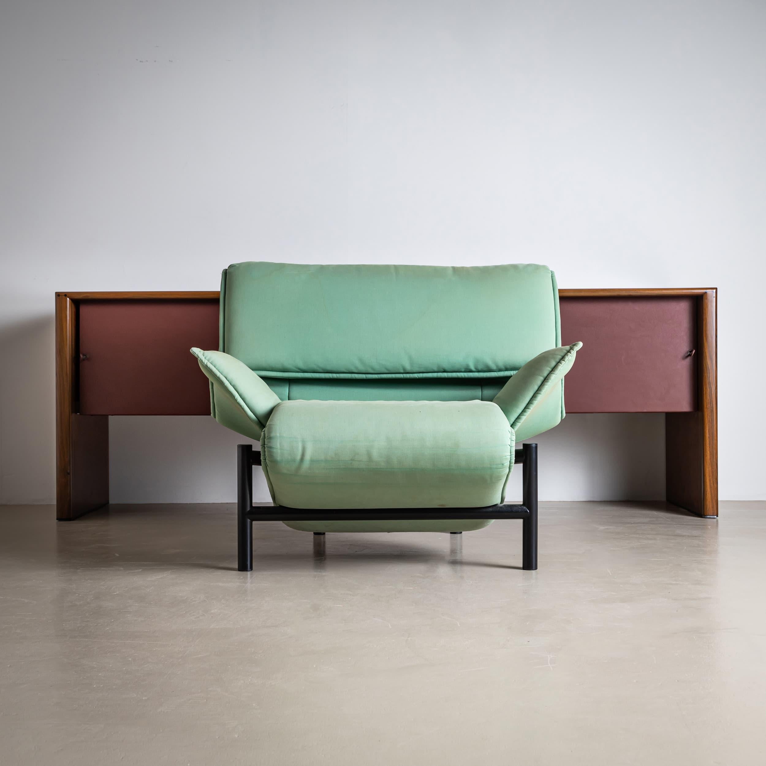Türkis-Sessel „Veranda“ von Vico Magistretti für Cassina, Italien, L. 20. Jahrhundert. (Italienisch) im Angebot