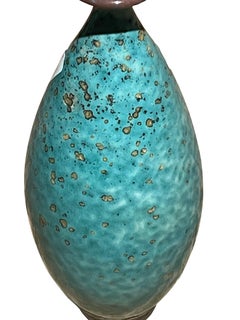 Turquoise with Gold Accents Sphere Shaped Vase, China