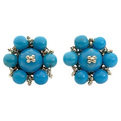 Turquoises Gold Earrings