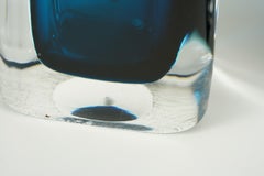 Turquose Orrefors Glass Lamps, 1950, Sweden