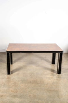 Tavolo da pranzo in legno di radica di noce Turri di Gianluigi Gorgoni