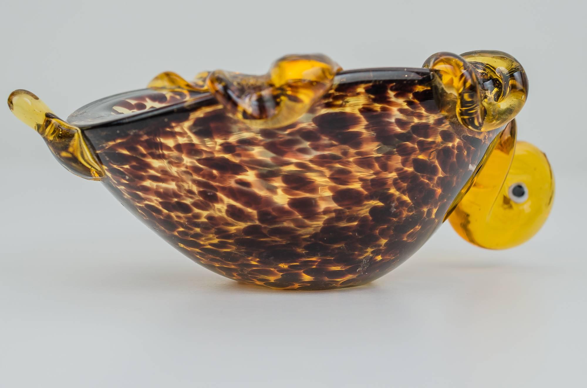 Mid-Century Modern Turtle Ashtray by Murano