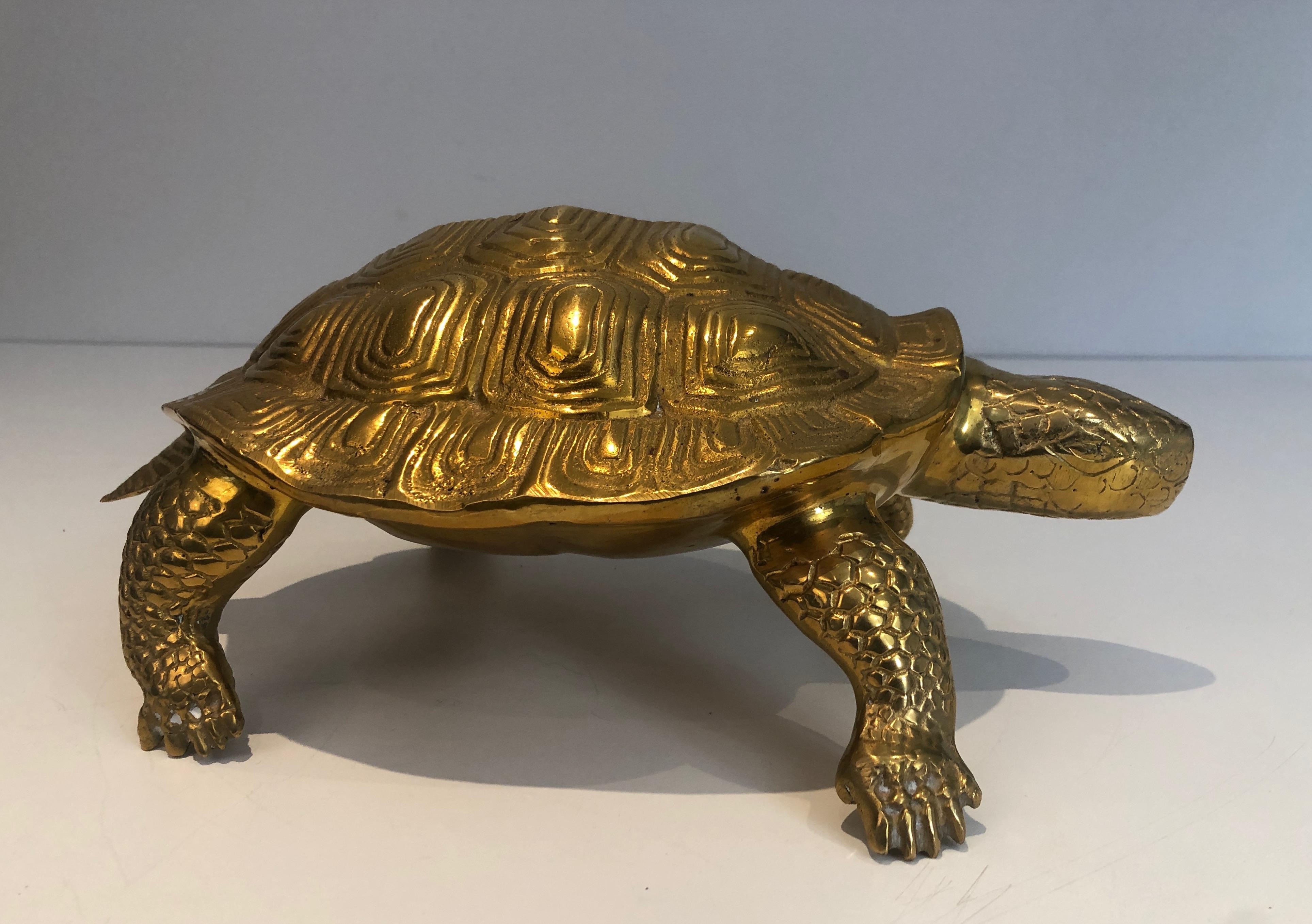 Sculpture française de tortue en laiton, datant d'environ 1970 en vente 2