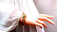 Turtle Candy Cane Twist Bangle 14kt