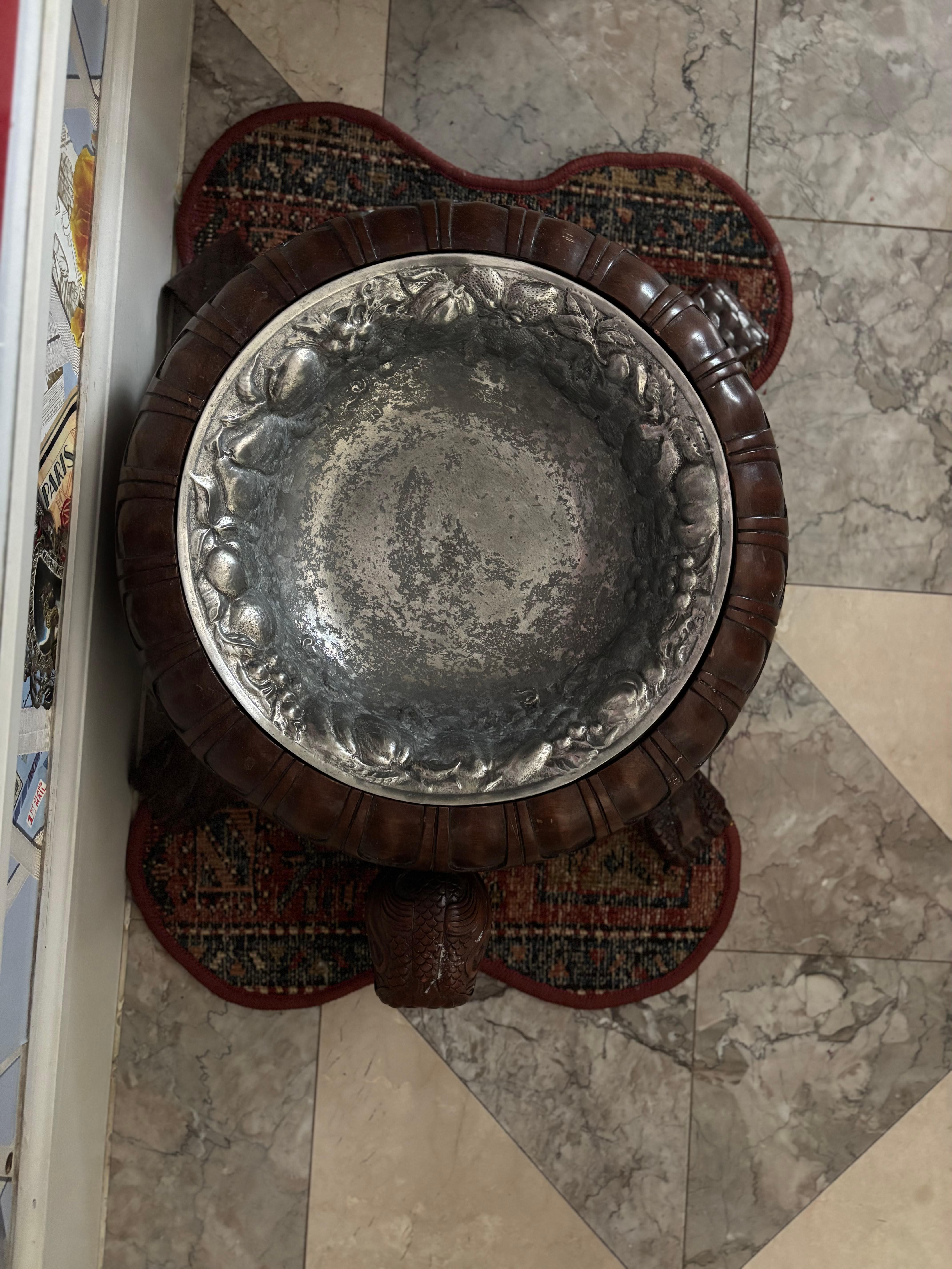 Wood Turtle carved bowl For Sale