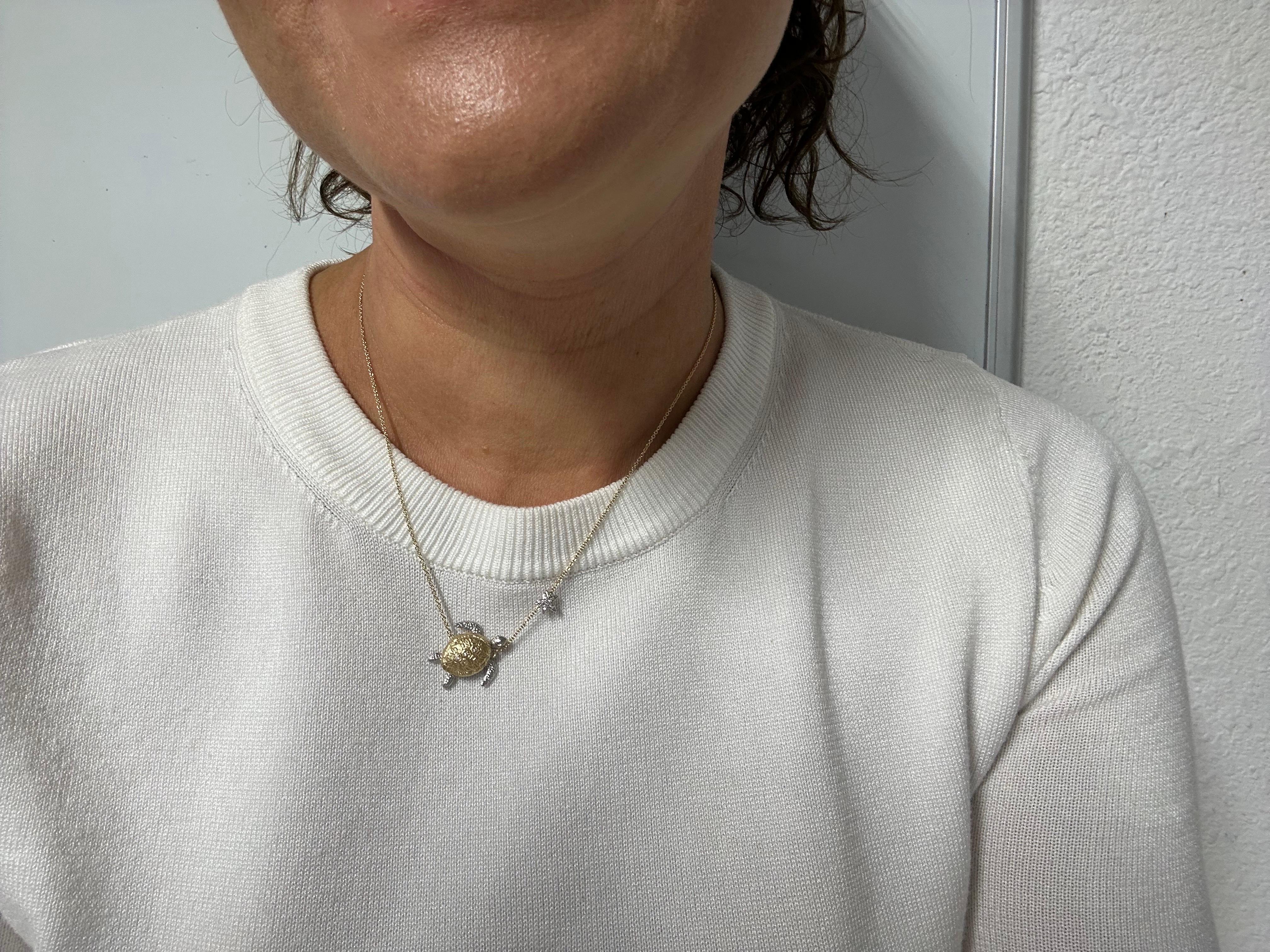 sea turtle diamond necklace