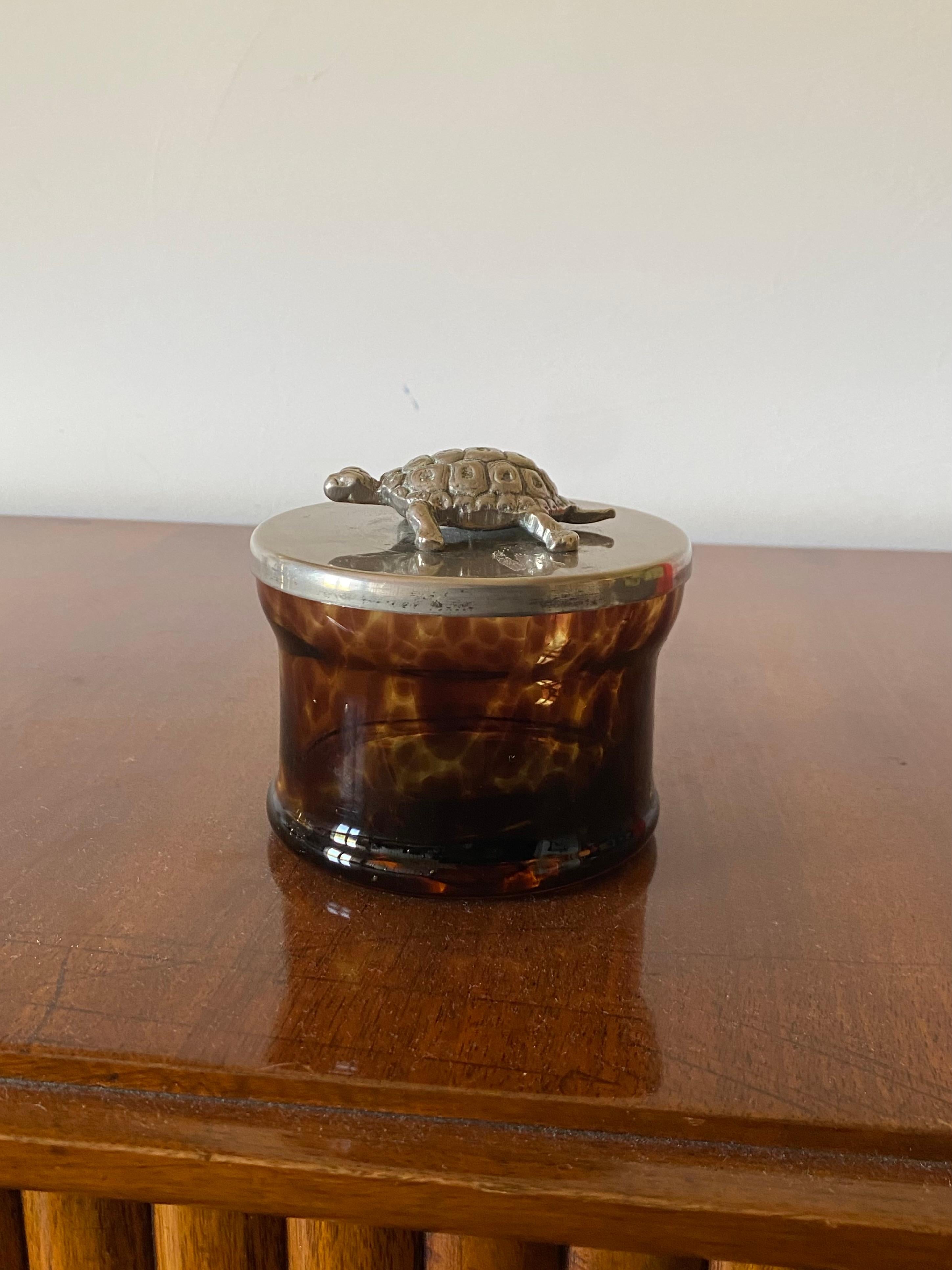 Turtle glass Box, France 1970s en vente 3