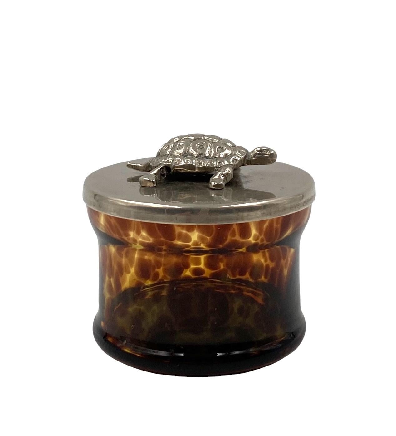 Mid-Century Modern Turtle glass Box, France 1970s en vente