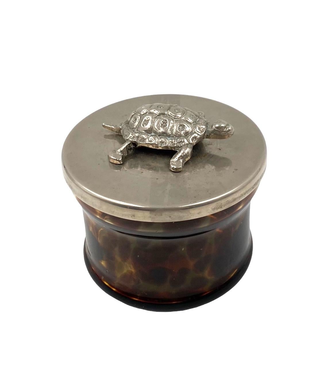 Turtle glass Box, France 1970s Excellent état - En vente à Firenze, IT