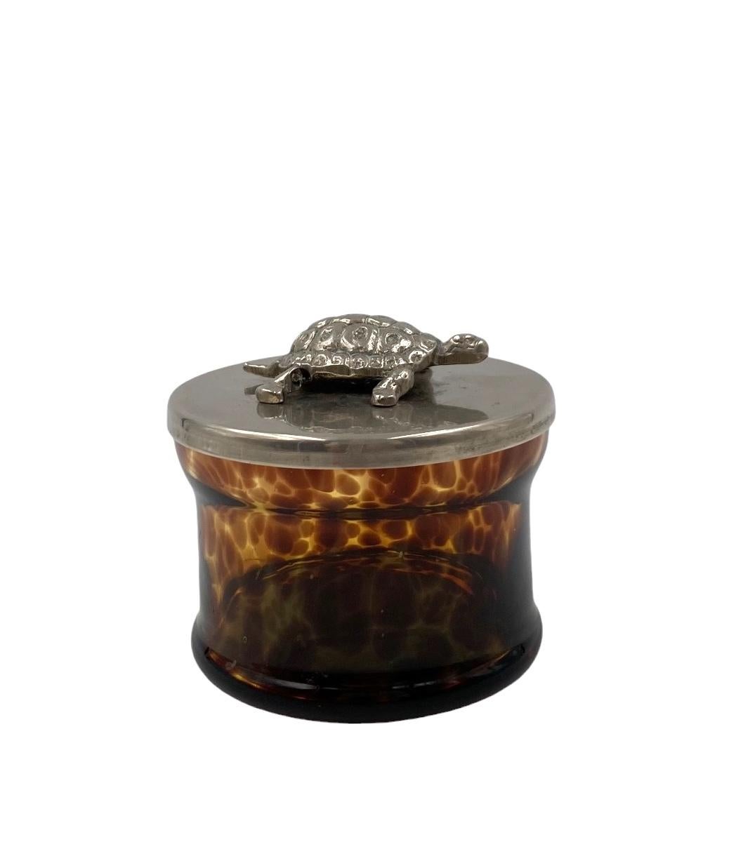 Late 20th Century Turtle glass Box, France 1970s en vente