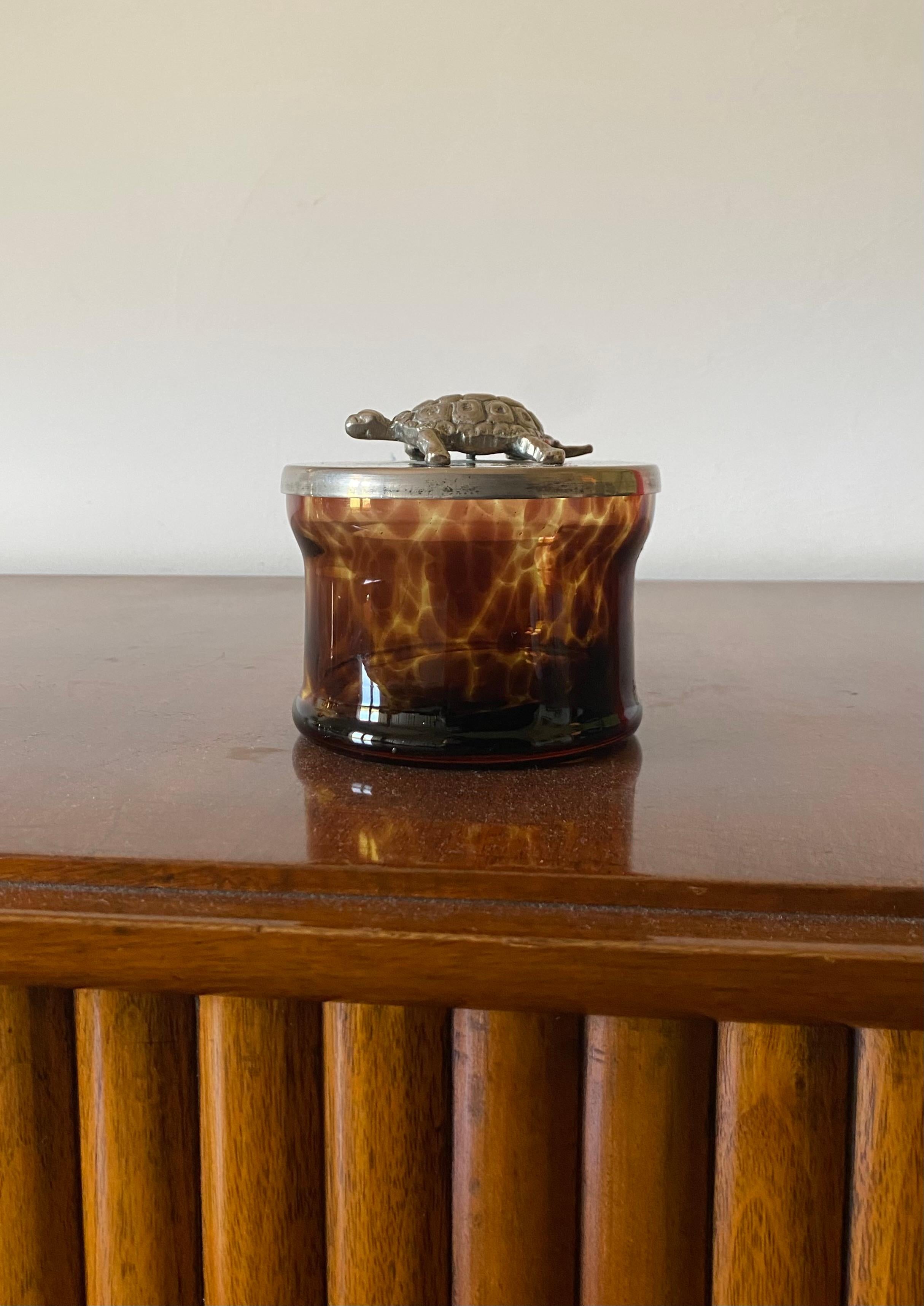 Turtle glass Box, France 1970s en vente 1