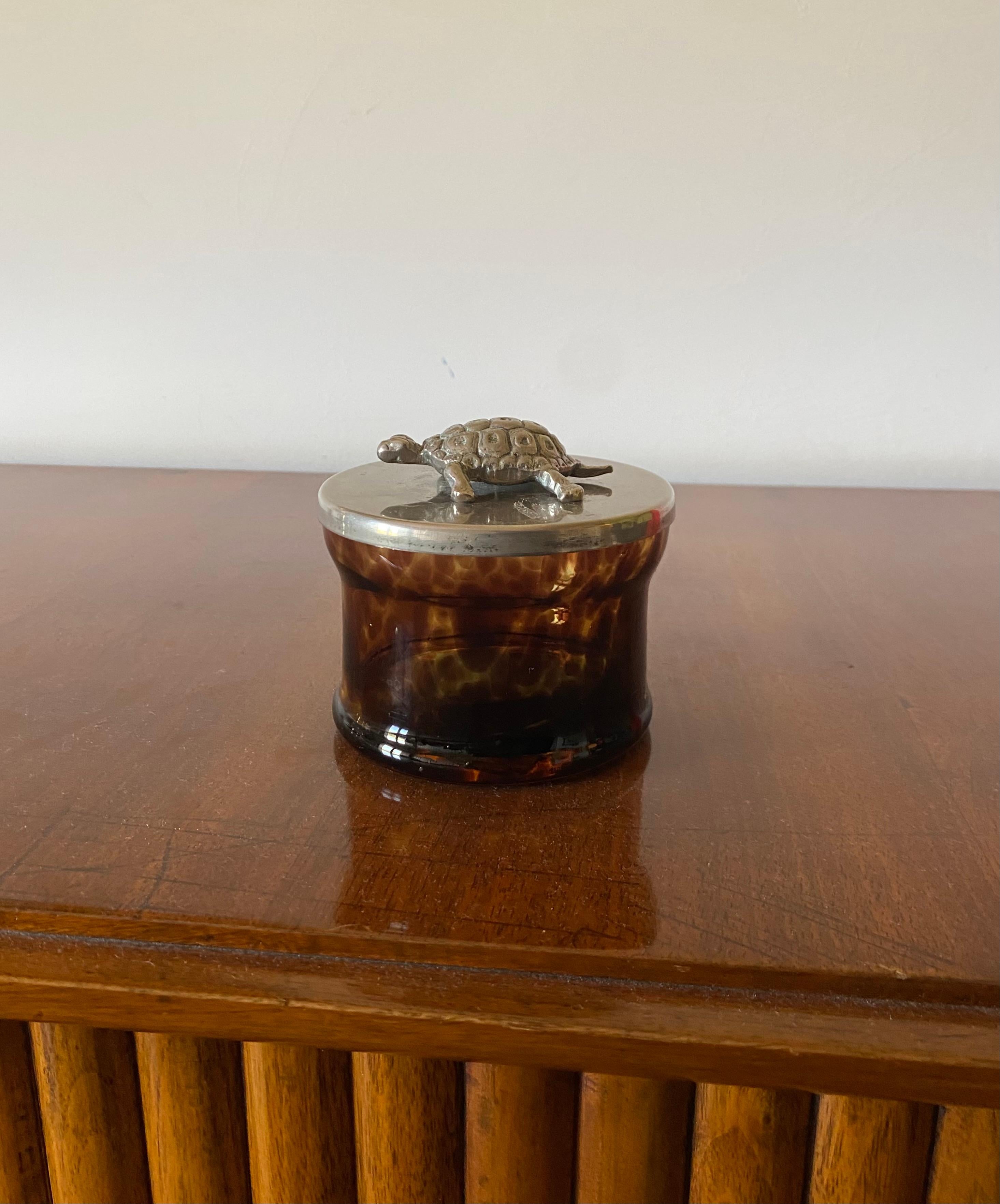 Turtle glass Box, France 1970s en vente 2