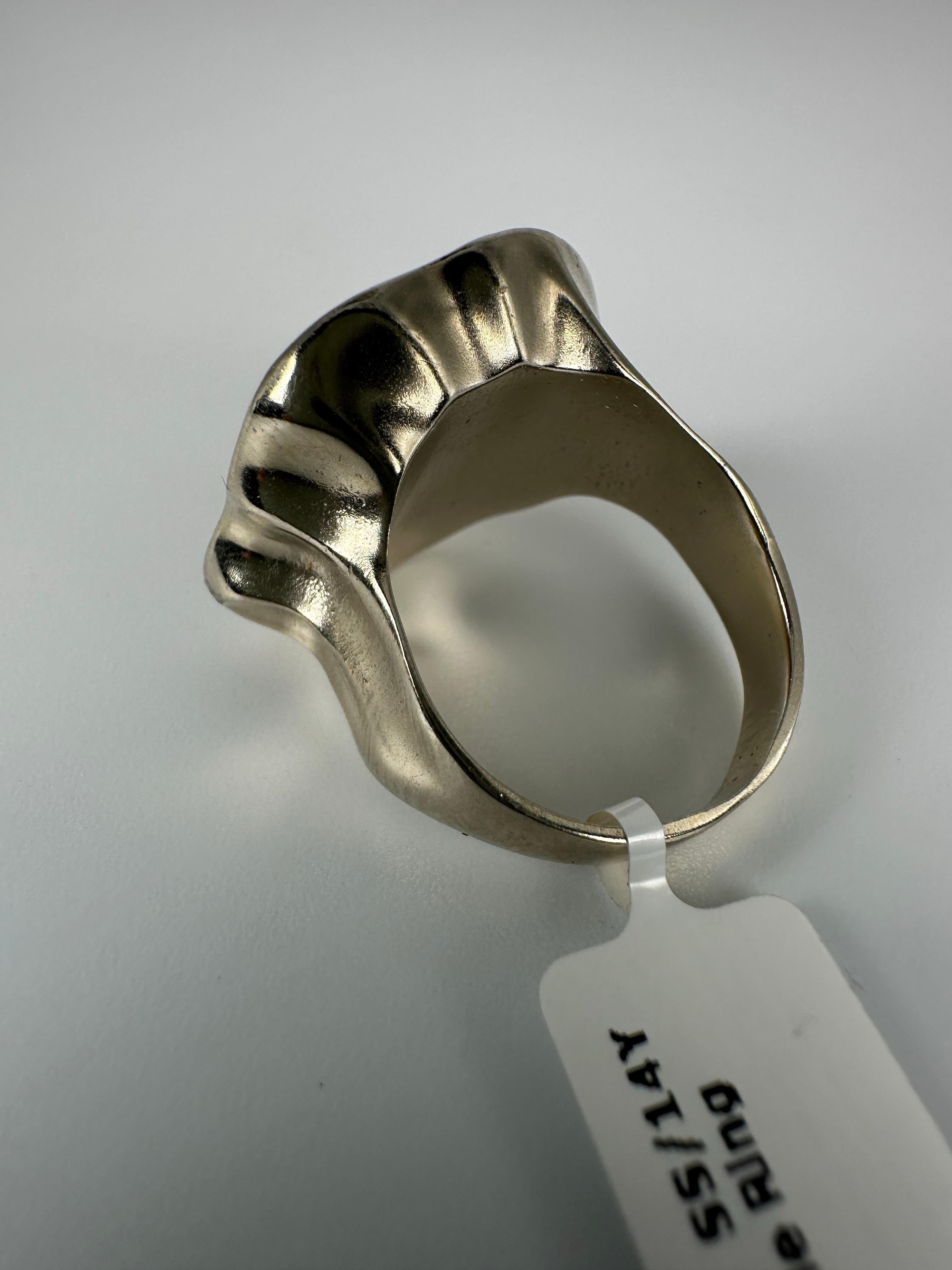 Anello tartaruga in oro 14KT SS misura 6 Anello tartaruga fatto a mano in vendita 2