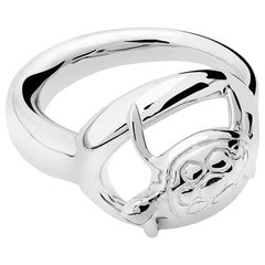 Silver Turtle Ring, size 65