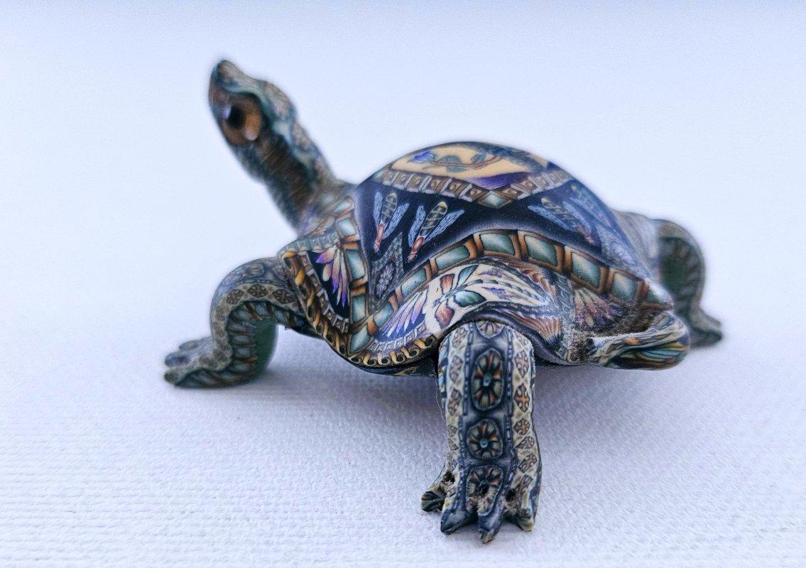 Contemporary Turtle Sculpture by Jon Stuart Anderson, signed and dated For Sale