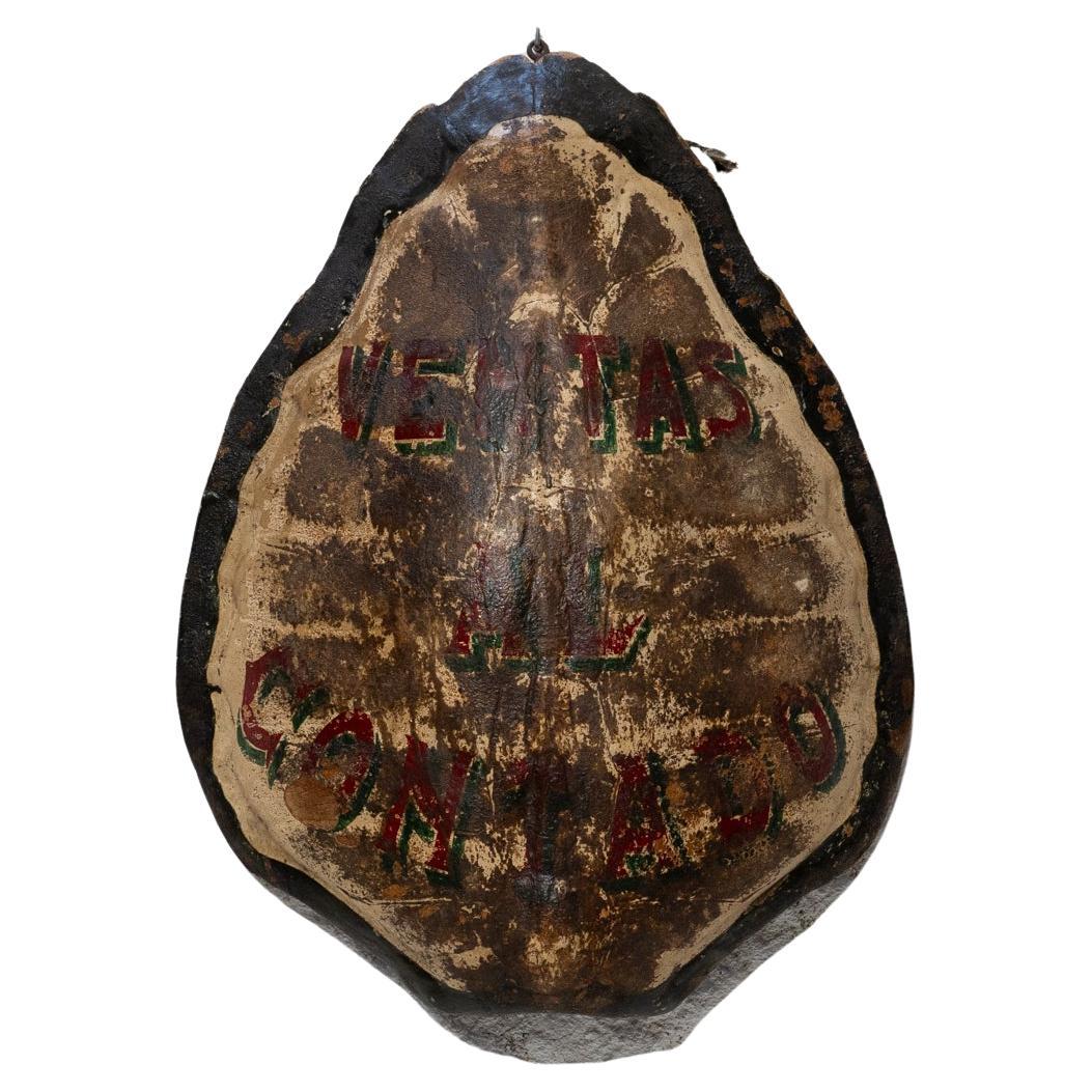Schildkrötenpanzerschild „Ventas al Contado“ (1960) im Angebot
