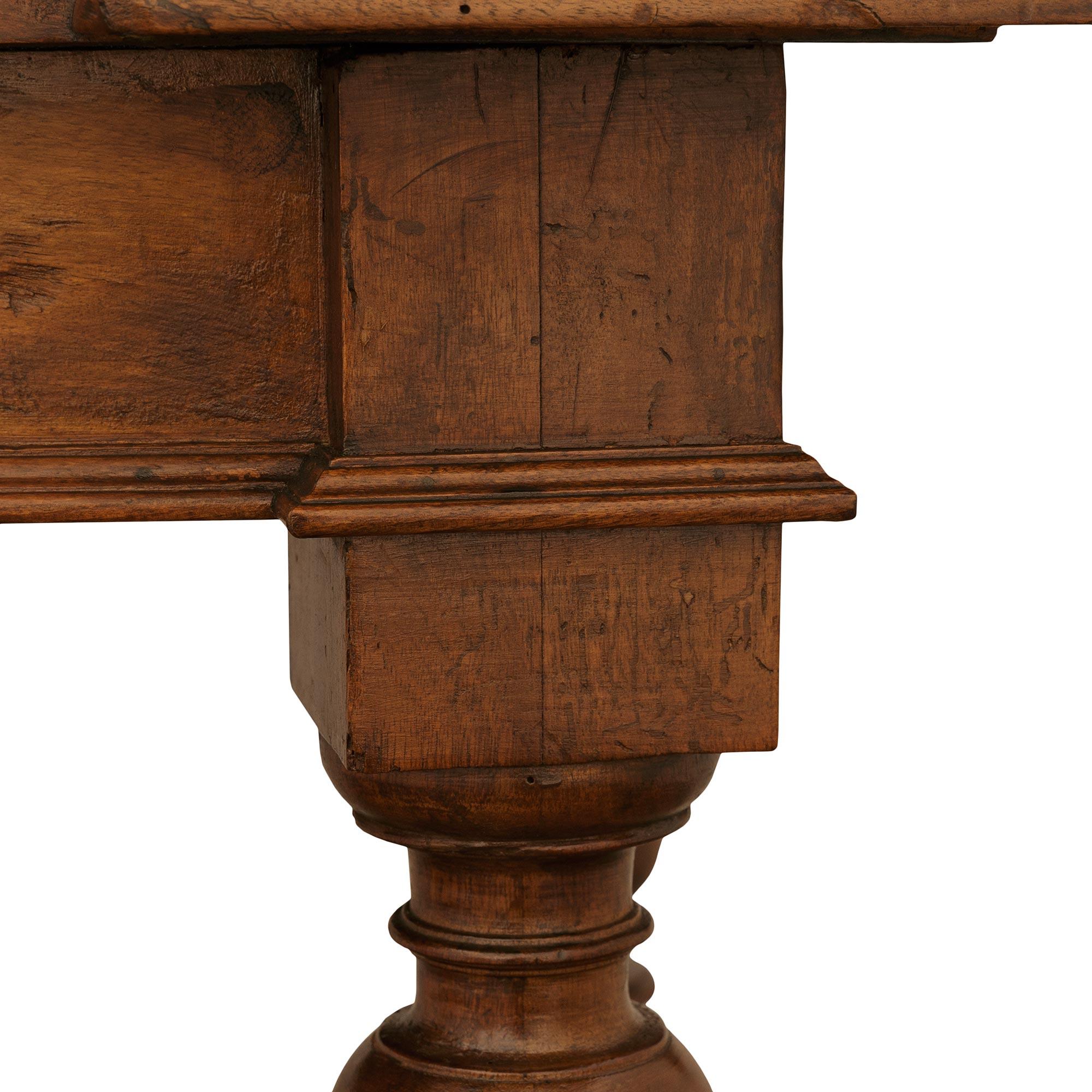 Tuscan 17th century Walnut, Mahogany and Fruitwood side tables, from Lucca For Sale 1