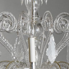 18th Century Style Cut Crystal and Glass Chandelier by Gherardo Degli Albizzi