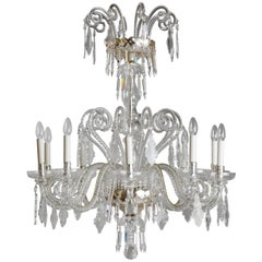 18th Century Style Cut Crystal and Glass Chandelier by Gherardo Degli Albizzi