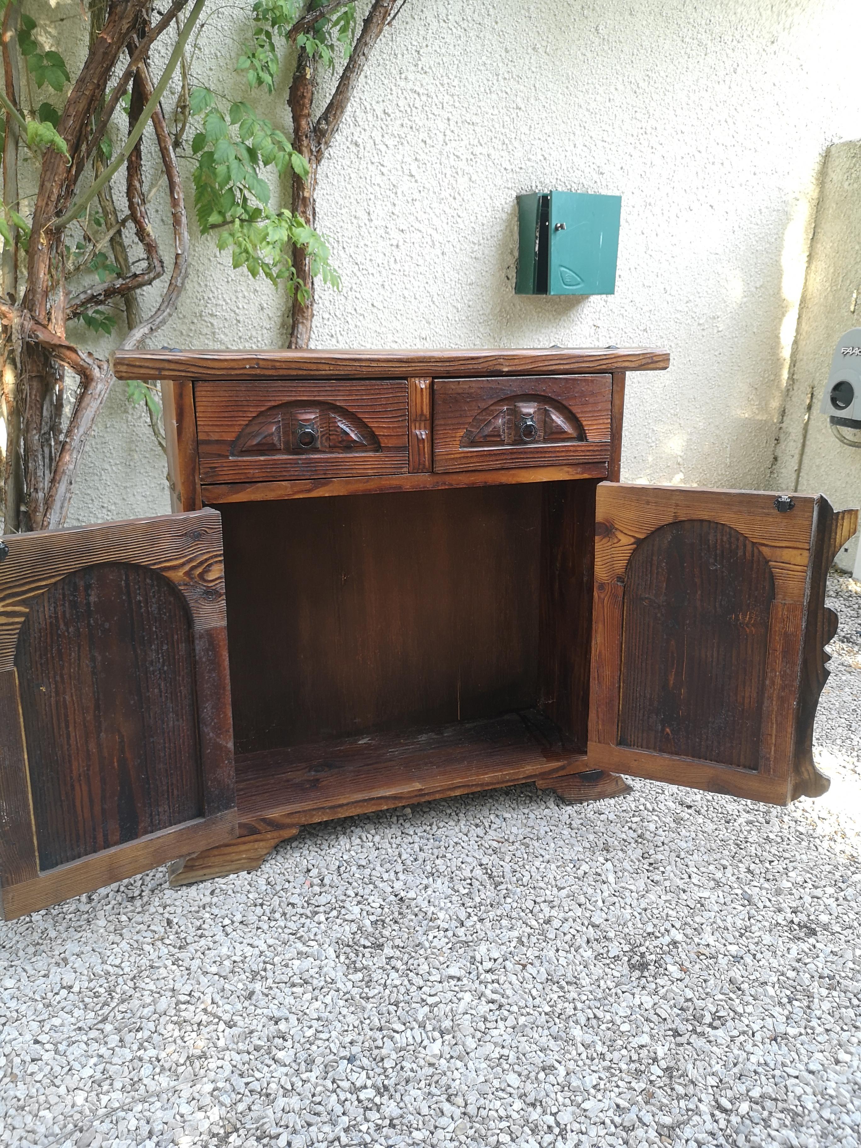 Spanish Colonial Tuscan Buffet or Cupboard in the Catalan Baroque Style For Sale