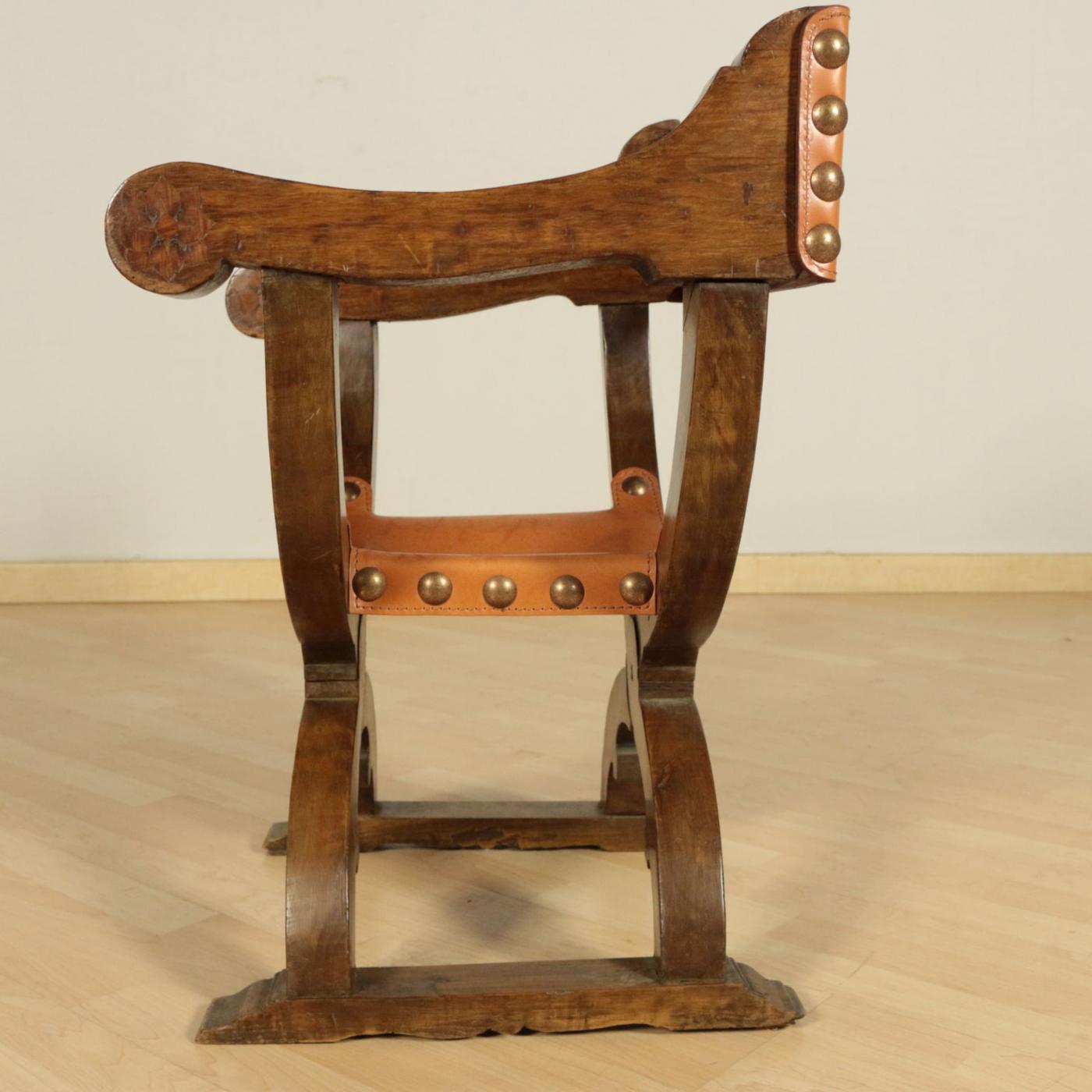 italien Paire de chaises d'appoint toscanes pliantes, vers 1860 en vente