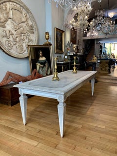 Tuscan Mid-19th Century Painting Neoclassical Dining Table