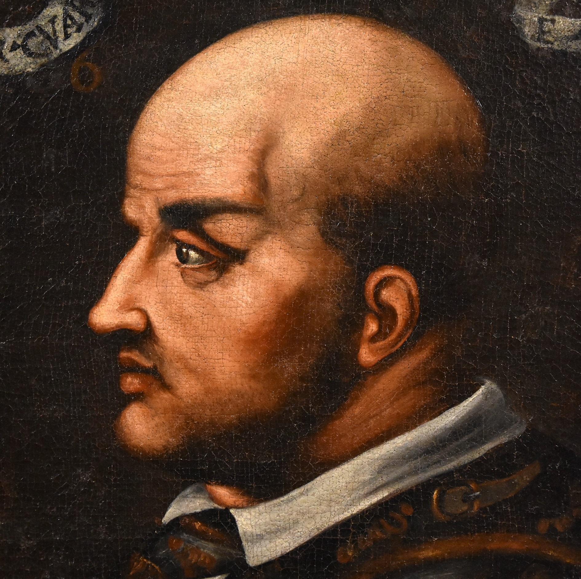 Portrait Paint Oil on canvas Old master 16/17th Century Italian Raffaello Art - Old Masters Painting by Tuscan painter active towards the end of the 16th century