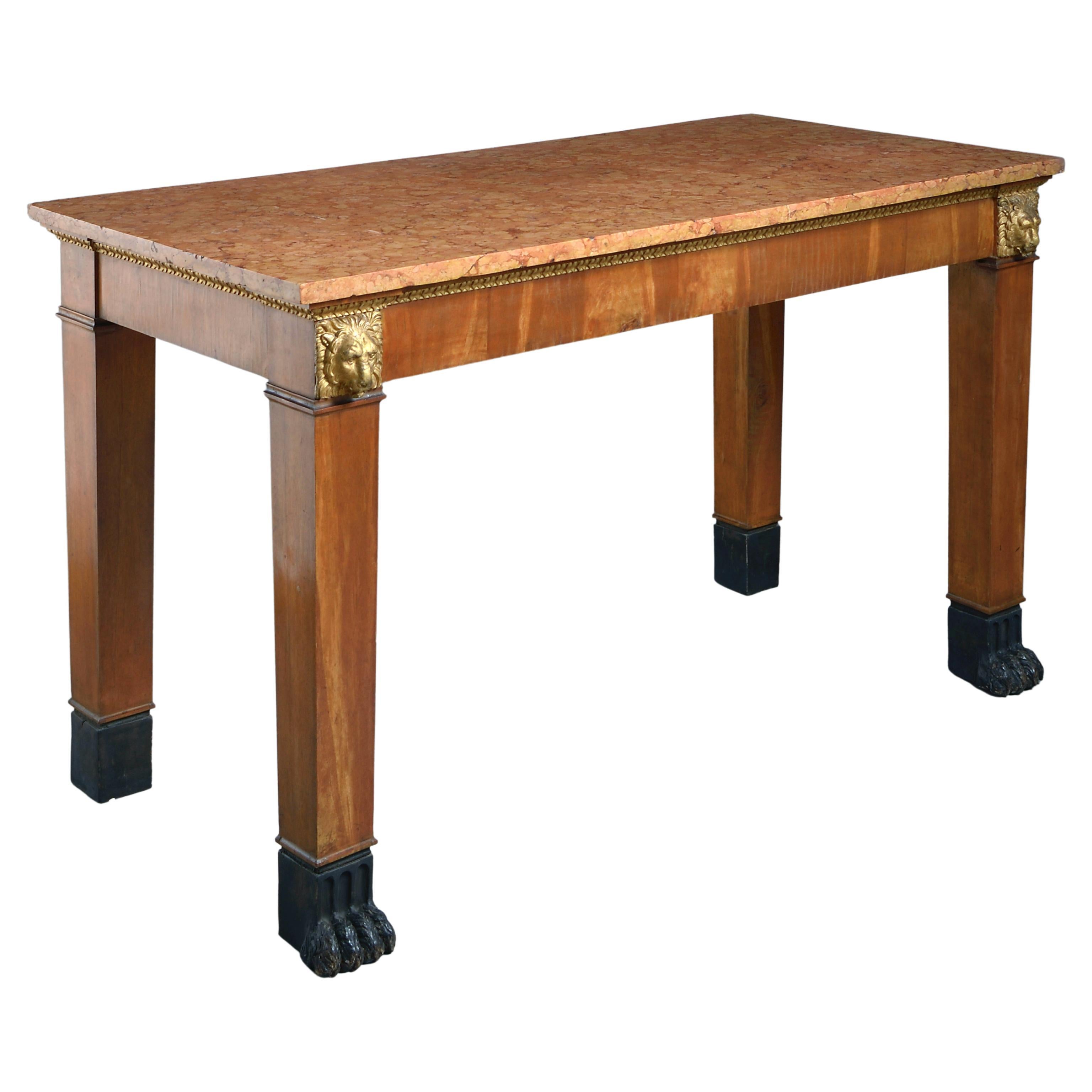 Tuscan Parcel-Gilt Fruitwood Side Table For Sale