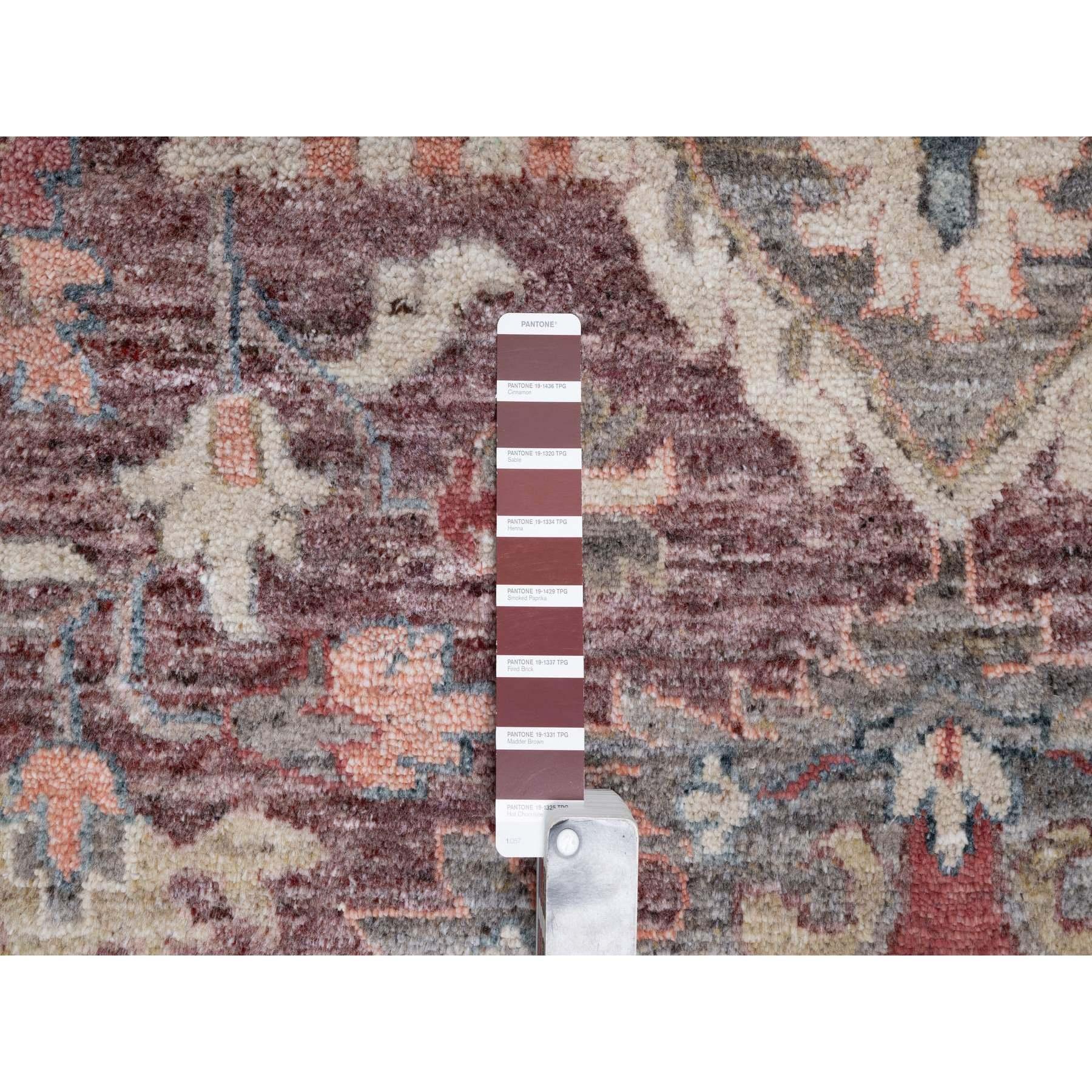 Tuscan Red Heriz Revival Handgeknüpfter Teppich aus weicher Wolle in Übergröße 12'0