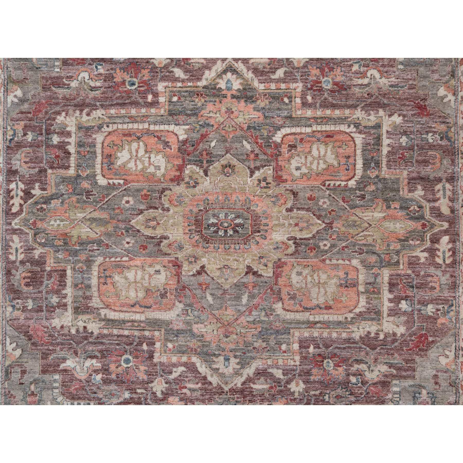 Tuscan Red Heriz Revival Handgeknüpfter Teppich aus weicher Wolle in Übergröße 12'0