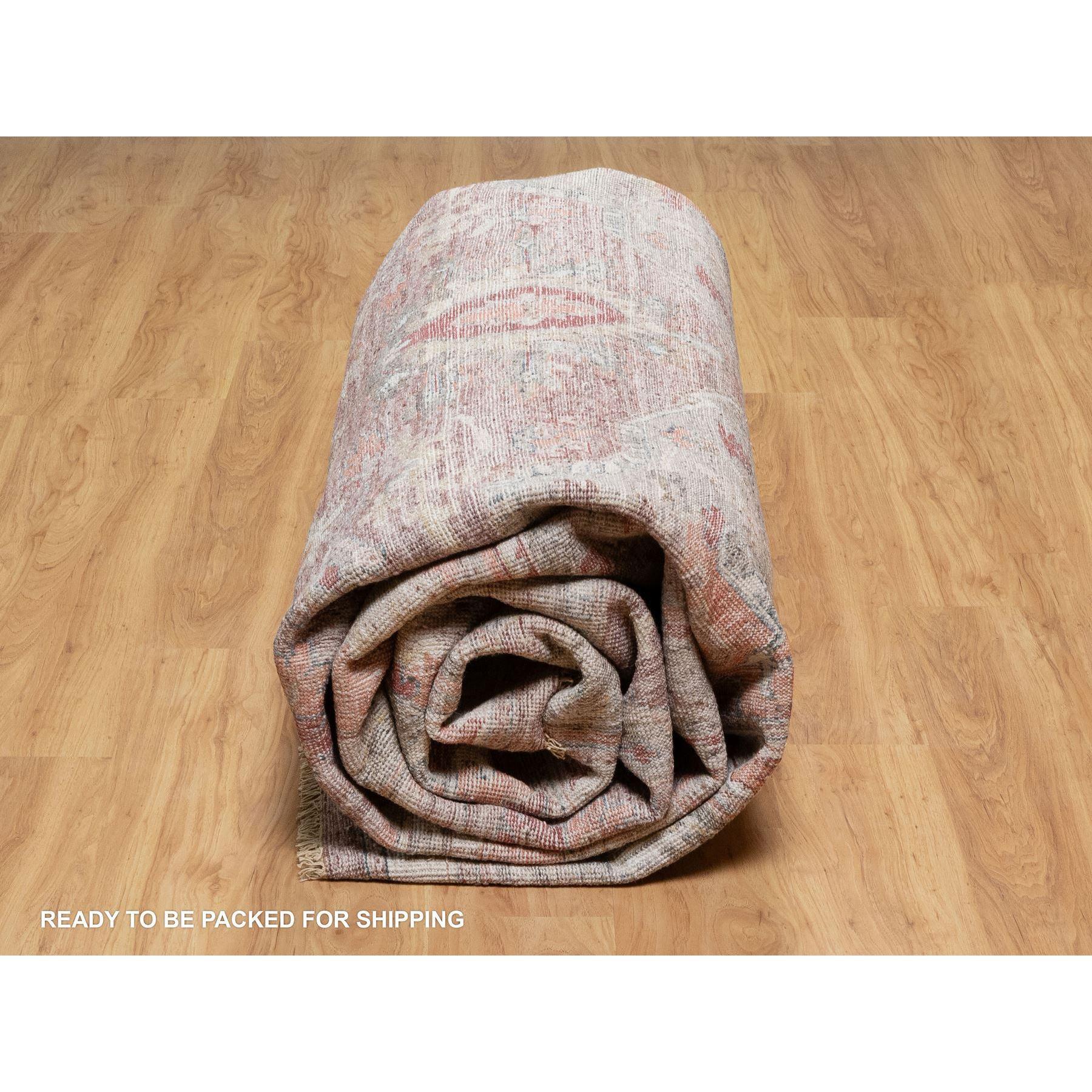 Tuscan Red Heriz Revival Handgeknüpfter Teppich aus weicher Wolle in Übergröße 12'0