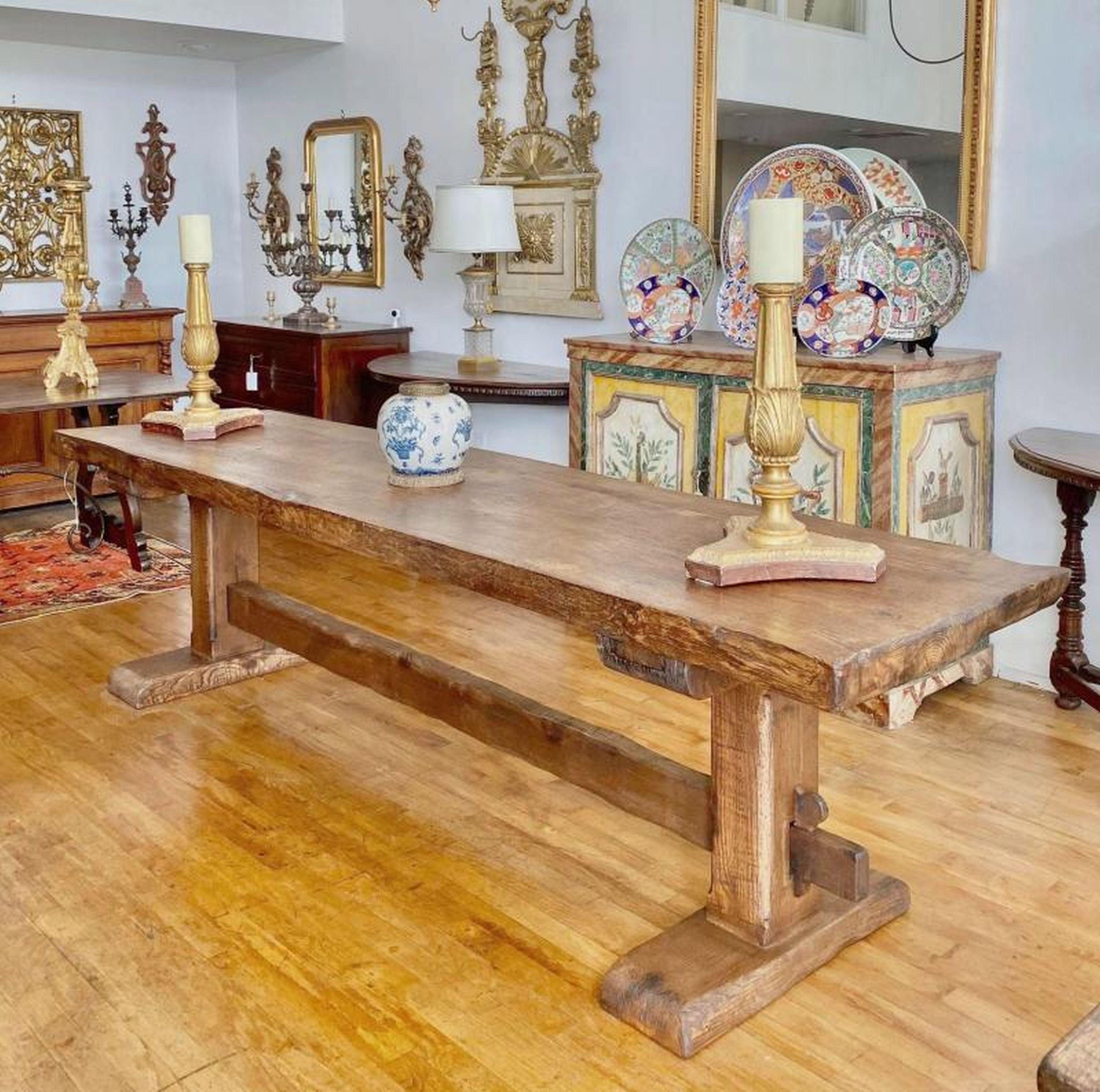 20th Century Tuscan Refectory Farm Table For Sale