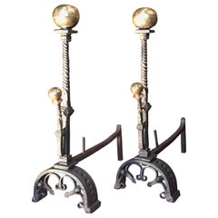 Tuscan Renaissance Andirons