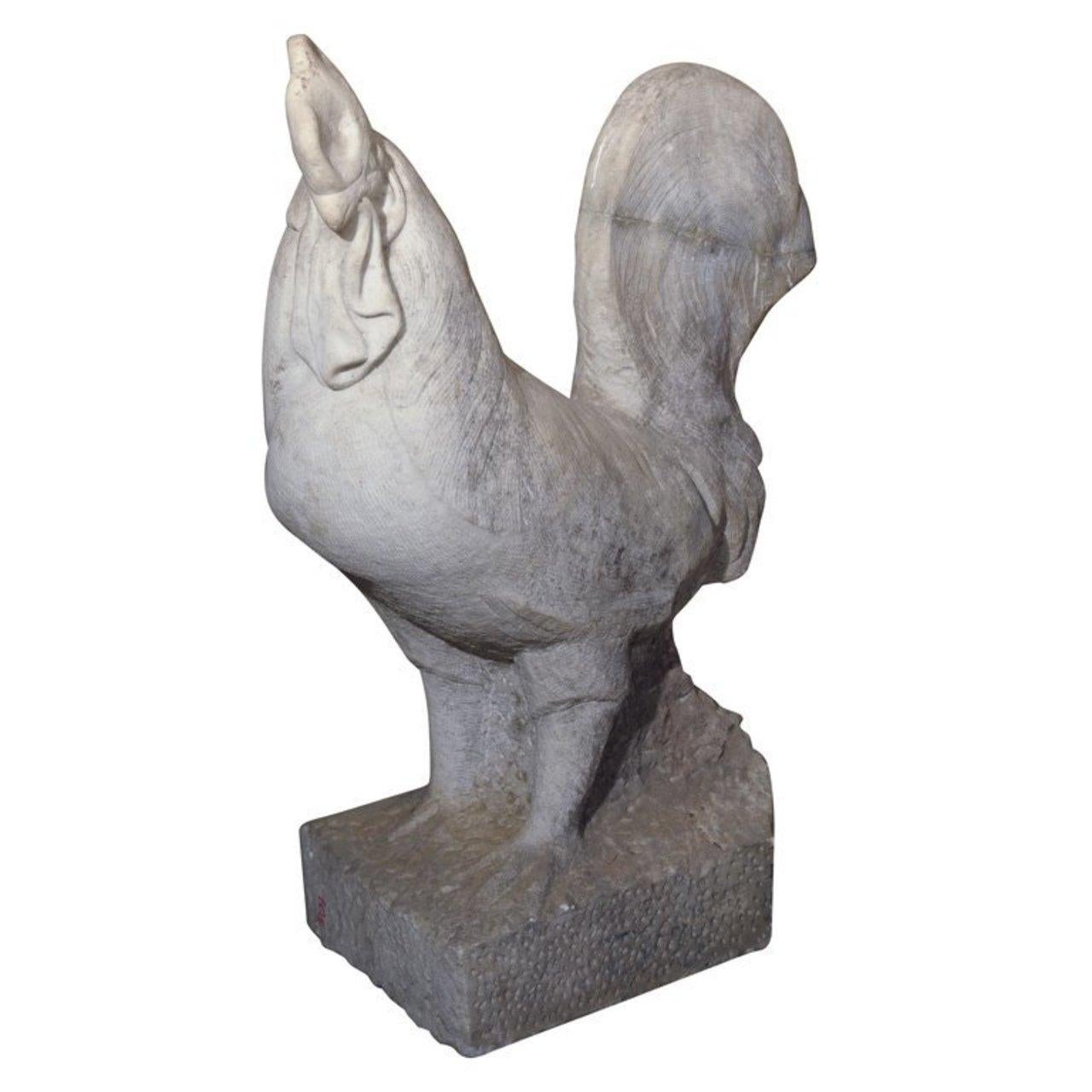 Carrara Marble Rooster from Tuscany 4