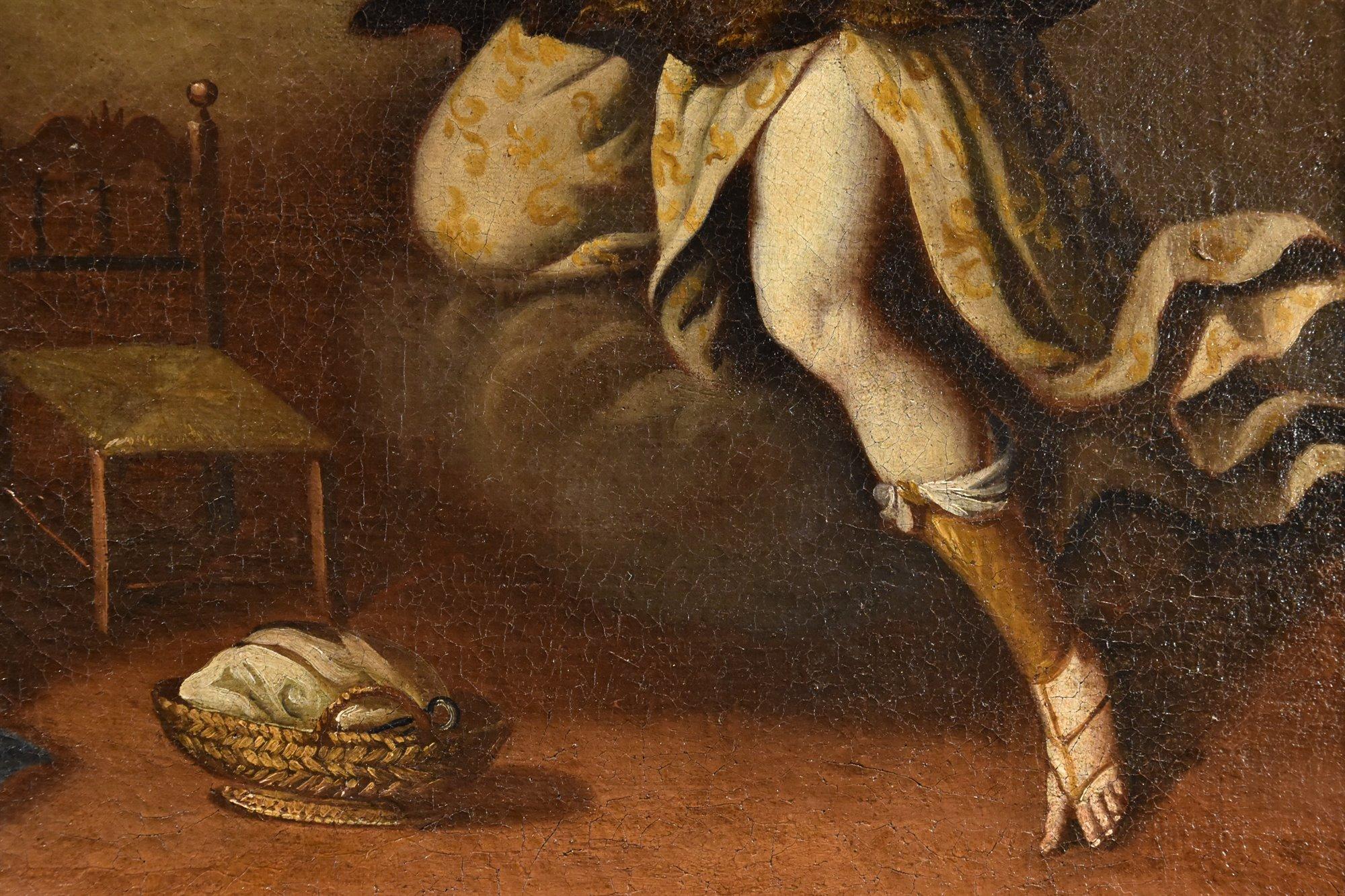 Annunciation Tuscan School 17th Century Paint Oil on canvas Old master Religious For Sale 7