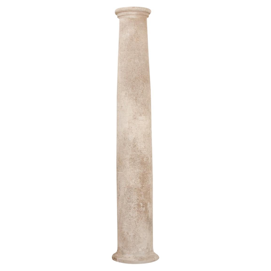 Tuscan Style Faux Stone Garden Column For Sale