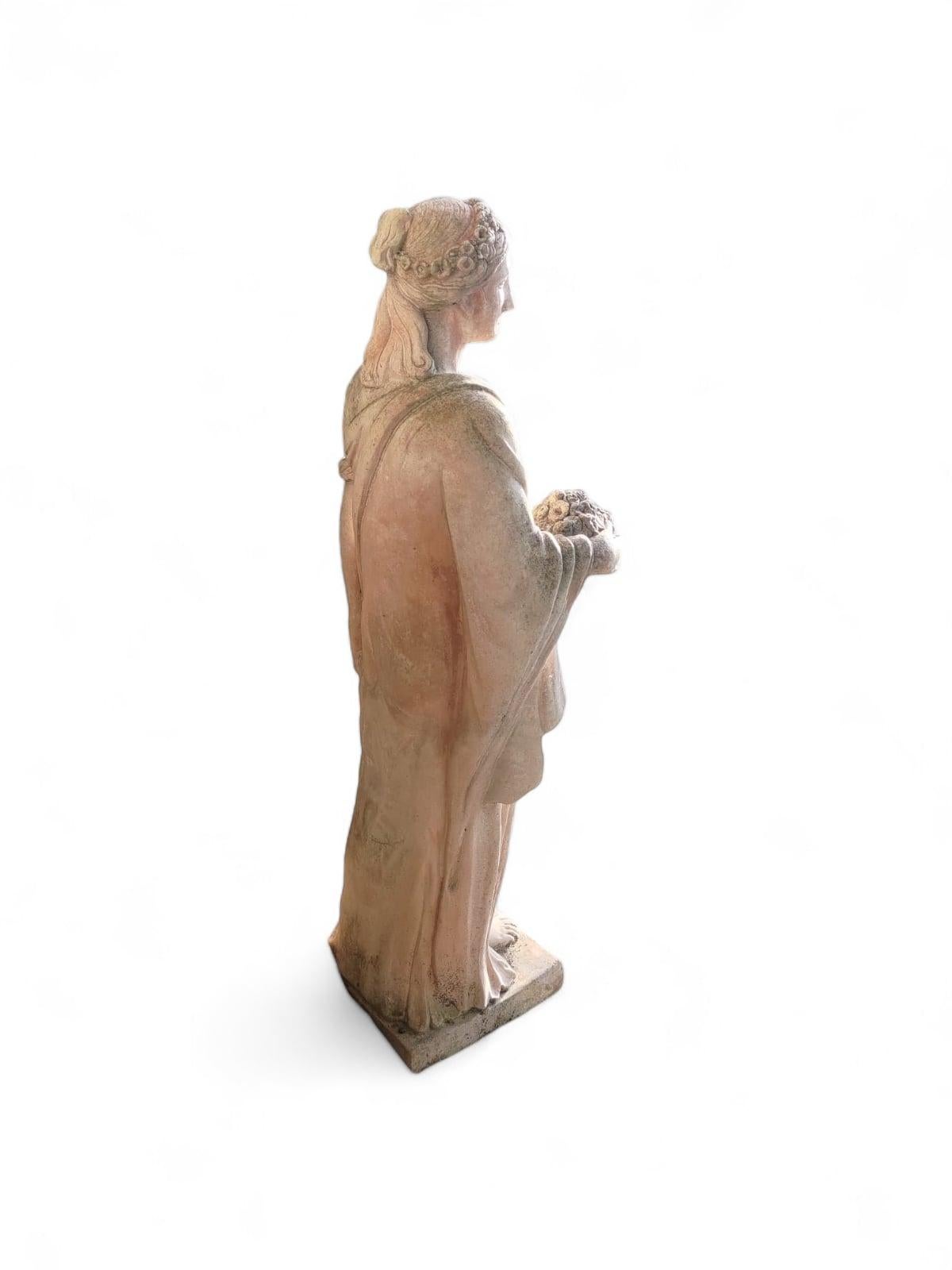 Statue toscanne en terre cuite - 125 cm Bon état - En vente à Madrid, ES