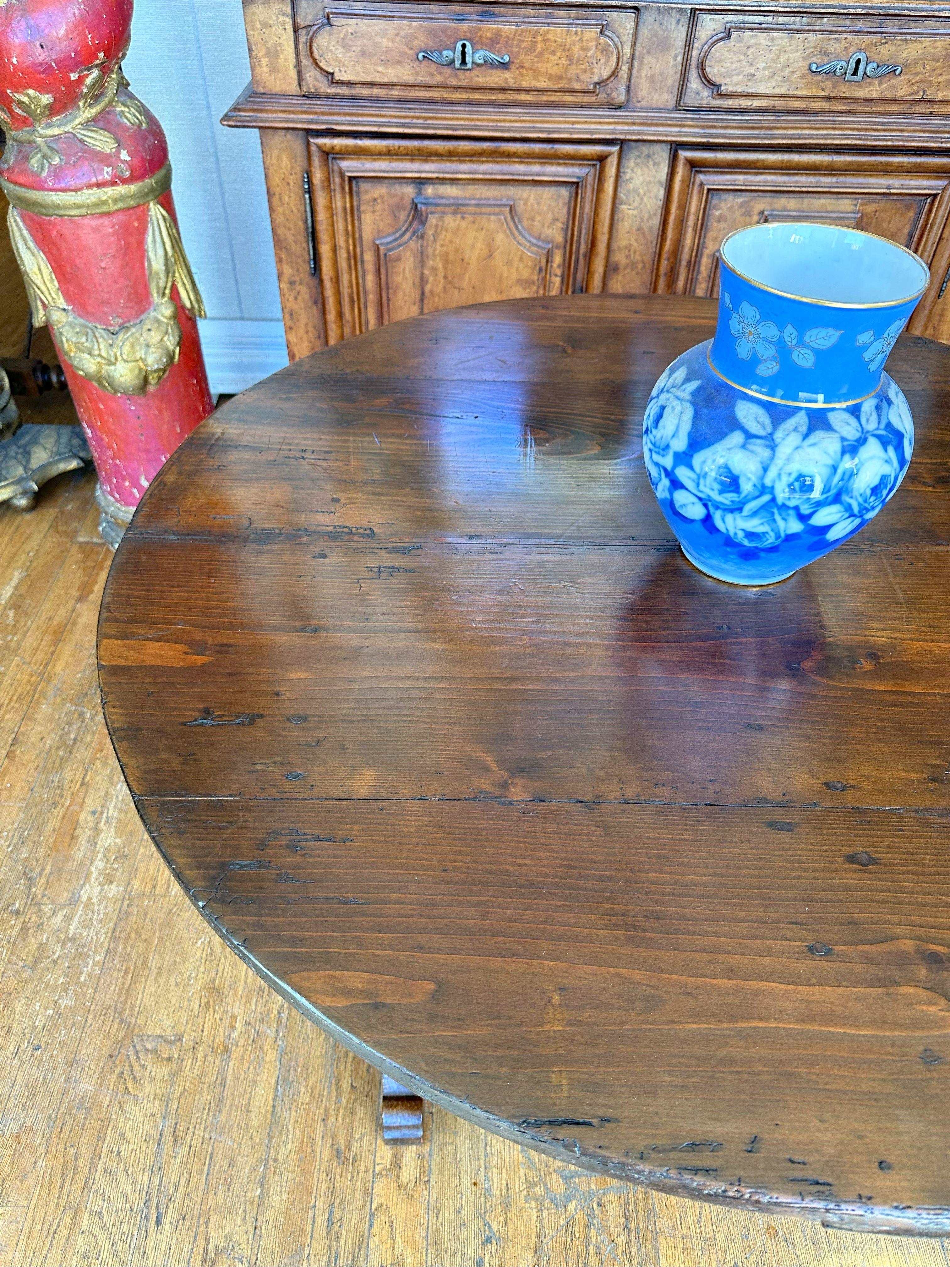 Carved Tuscan Tilt - Top Table Circa 1850 For Sale