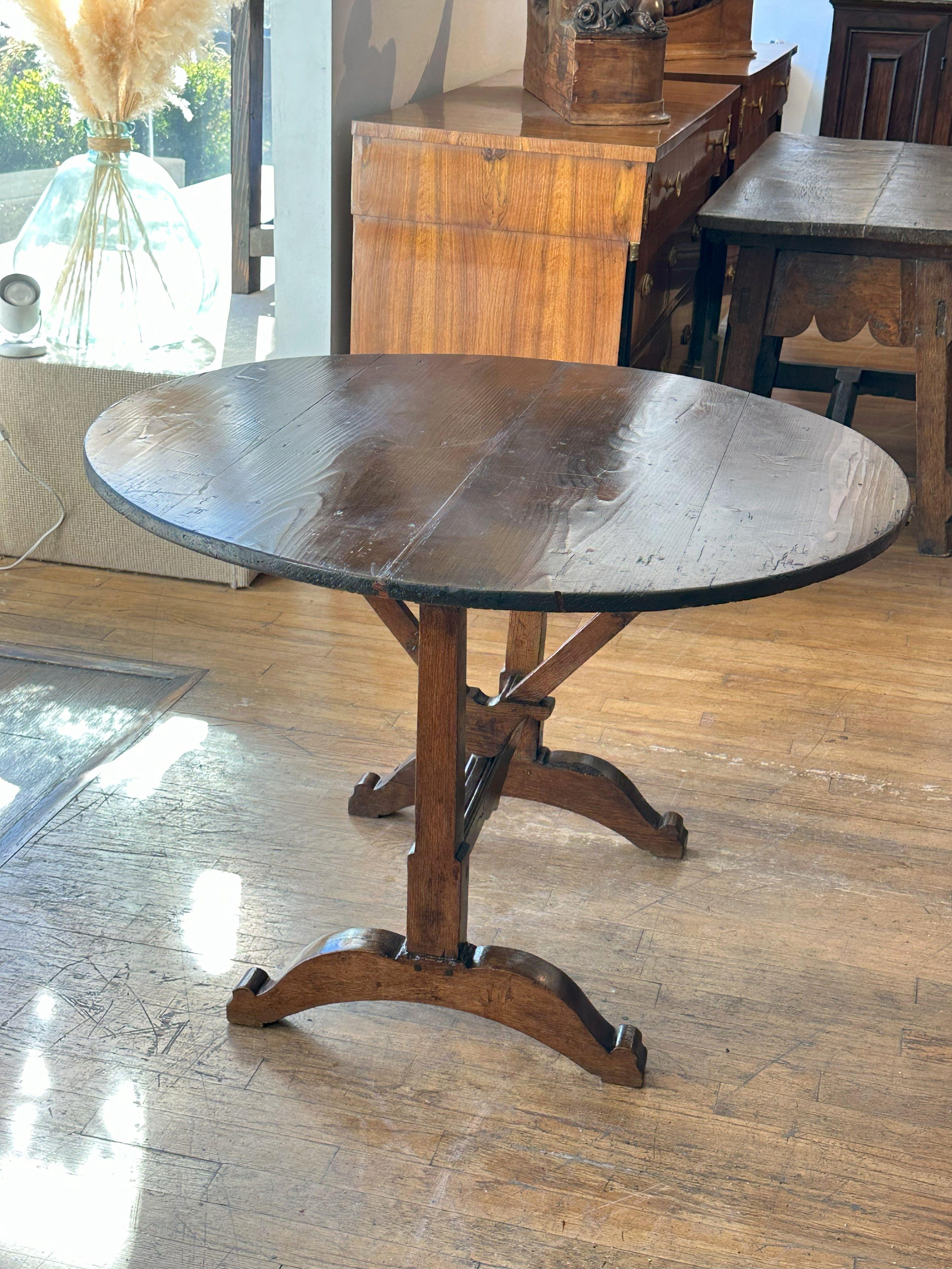 Chestnut Tuscan Tilt - Top Table Circa 1850 For Sale
