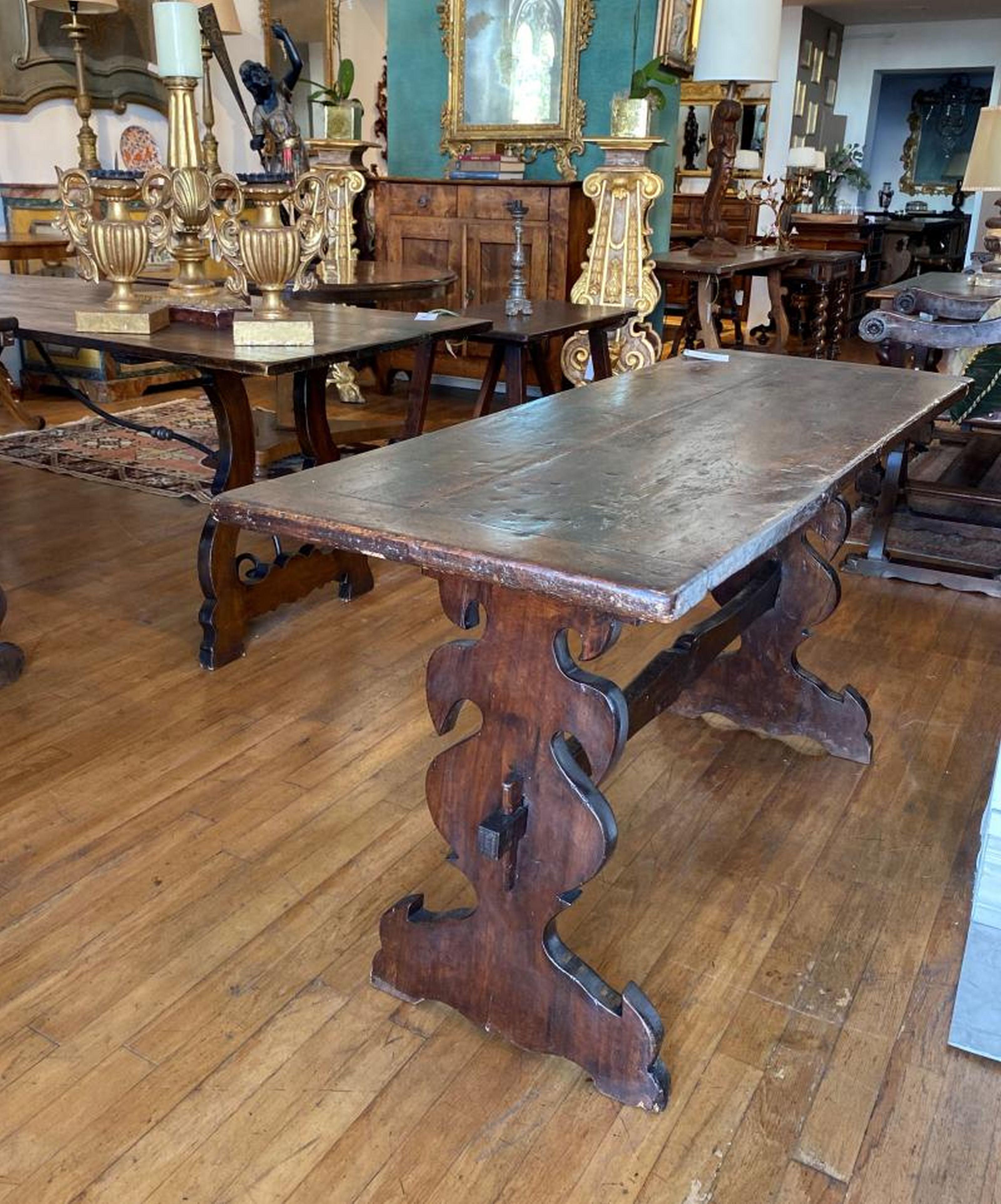 Tuscan Trestle Console, circa 1760 In Good Condition For Sale In Los Angeles, CA