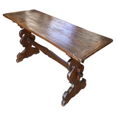 Antique Tuscan Trestle Console, circa 1760