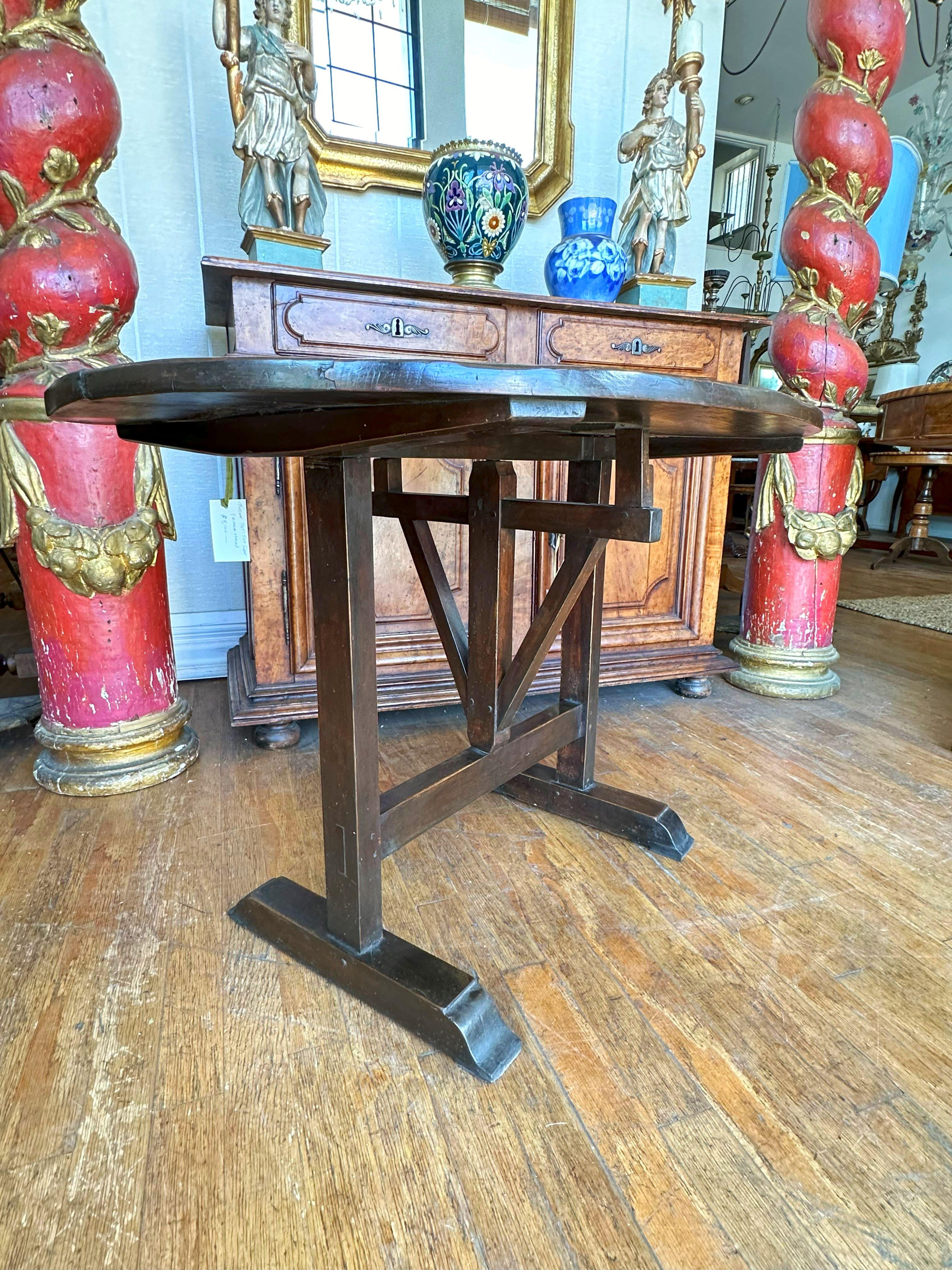 Carved Tuscan Trestle Table, circa 1720 For Sale