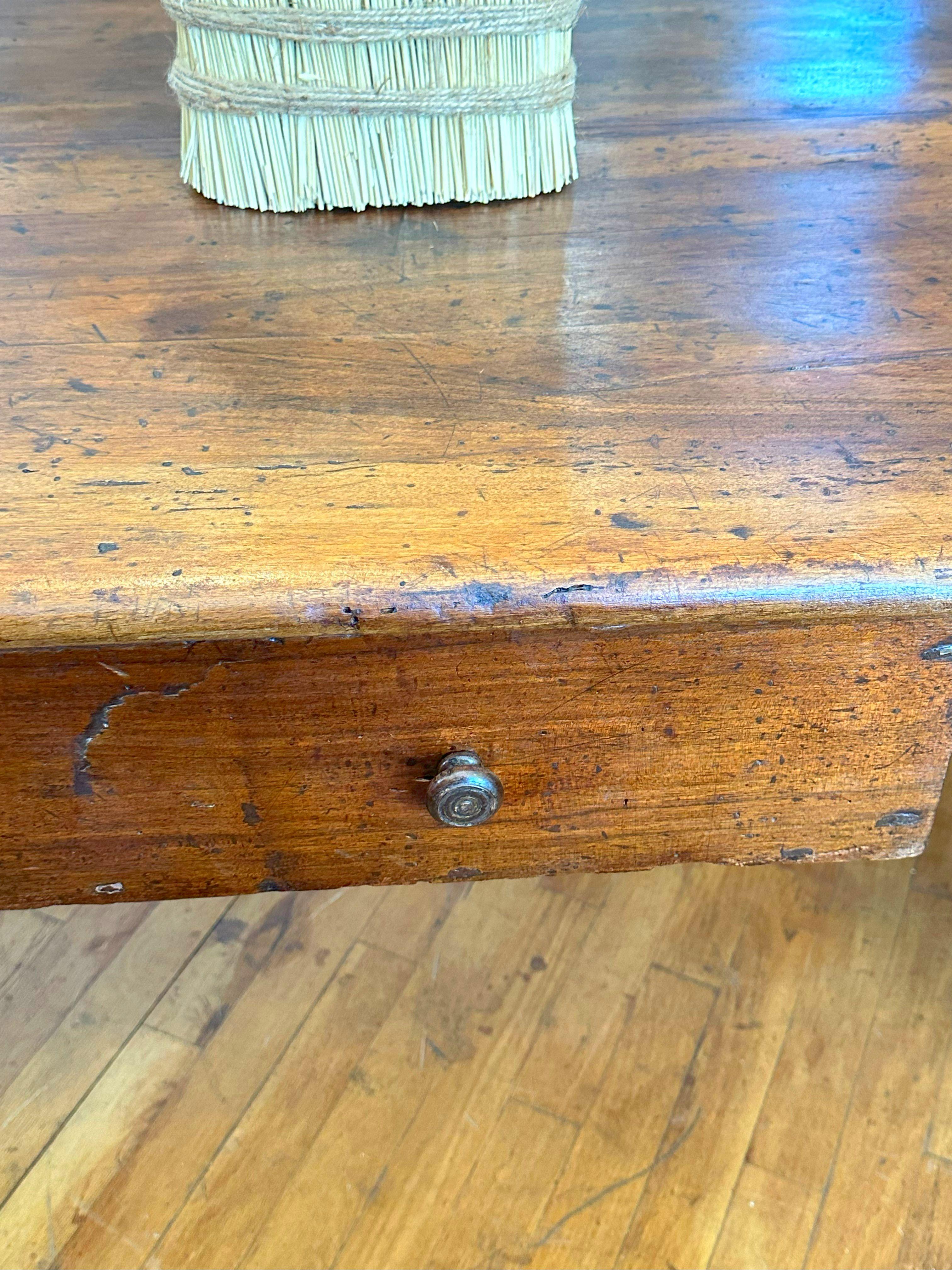 Tuscan Trestle Table, circa 1860 For Sale 1