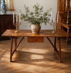Tuscan Trestle Table, circa 1860