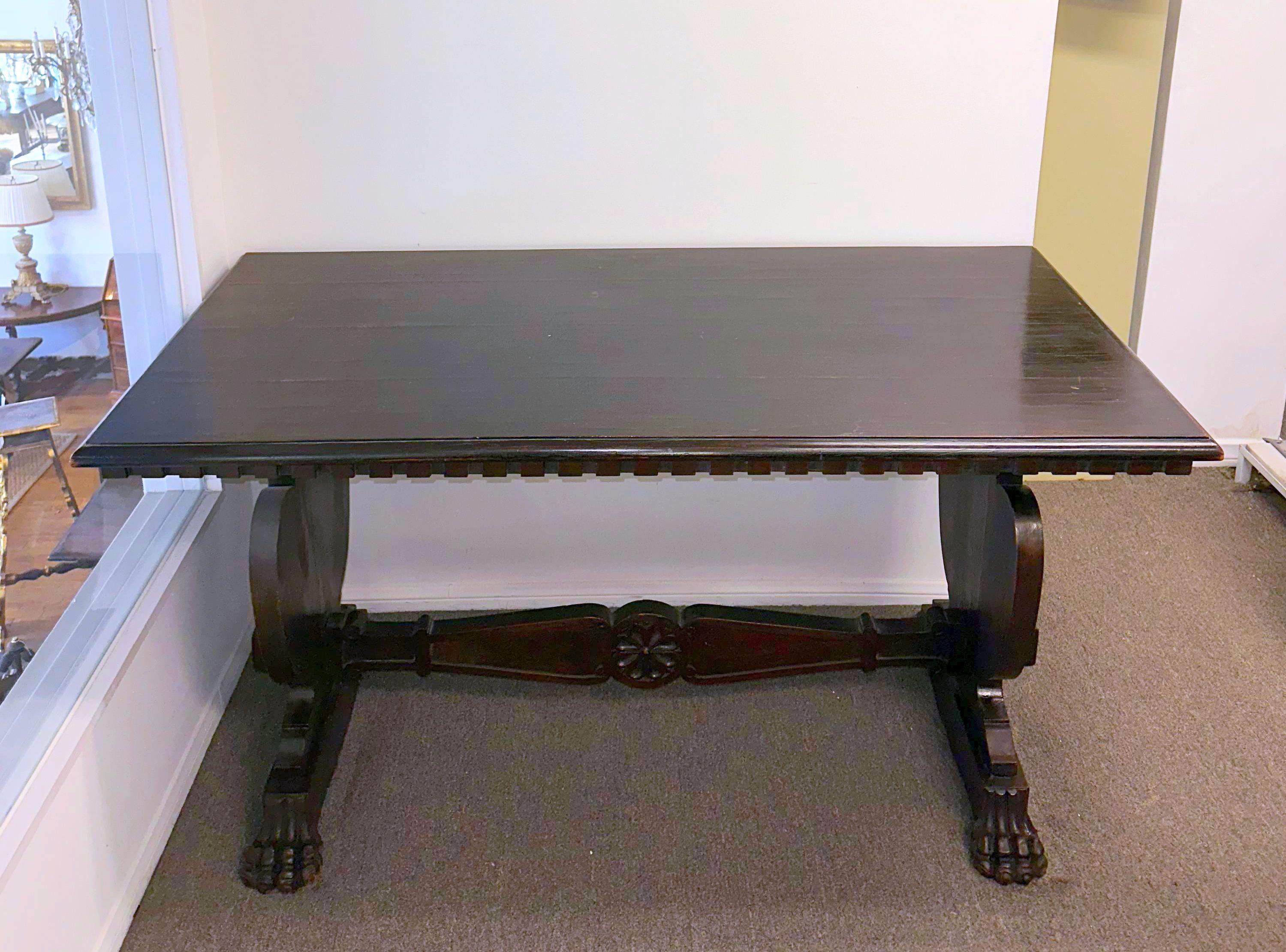 Tuscan Trestle Table In Good Condition For Sale In Los Angeles, CA